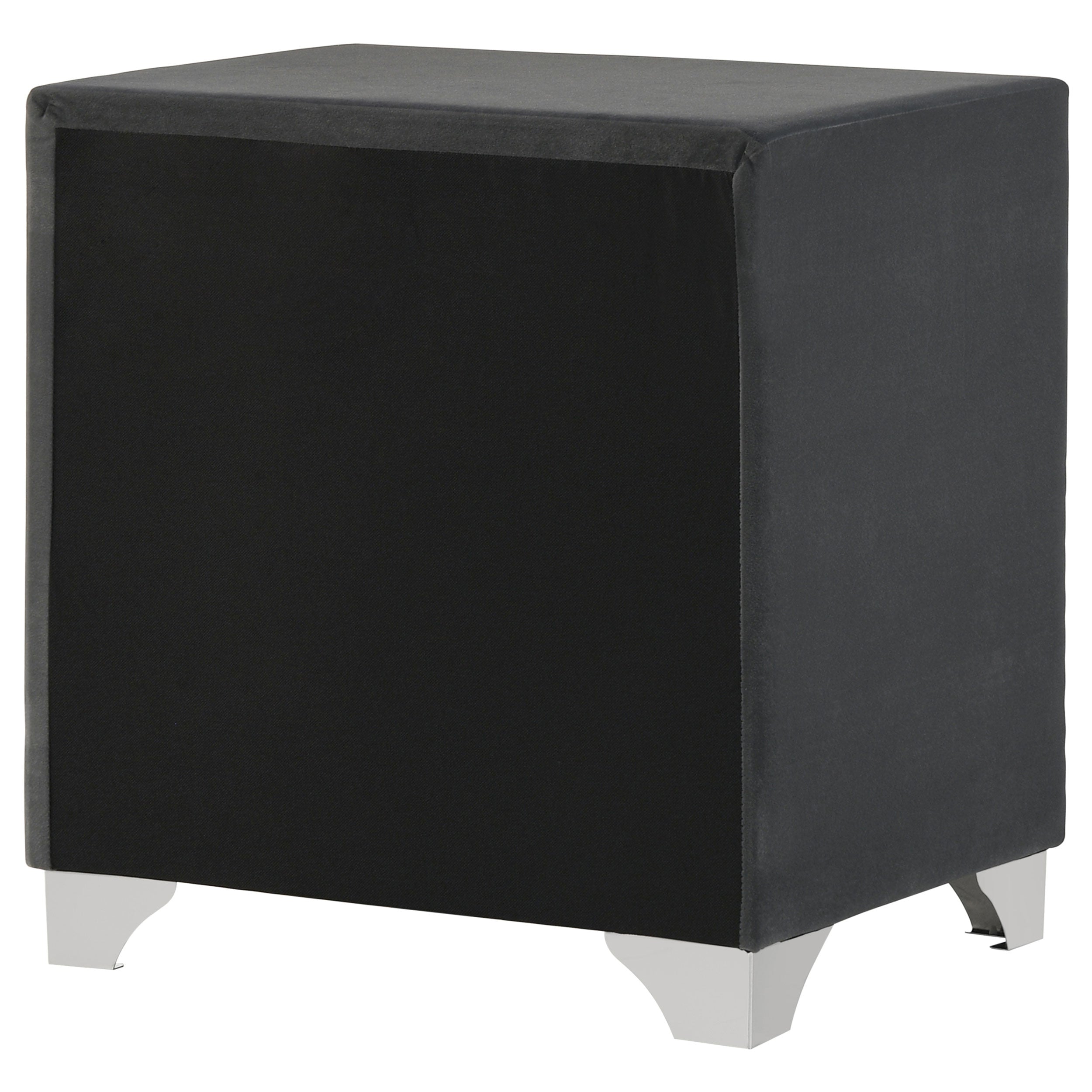 Melody Upholstered 2-drawer Nightstand Grey