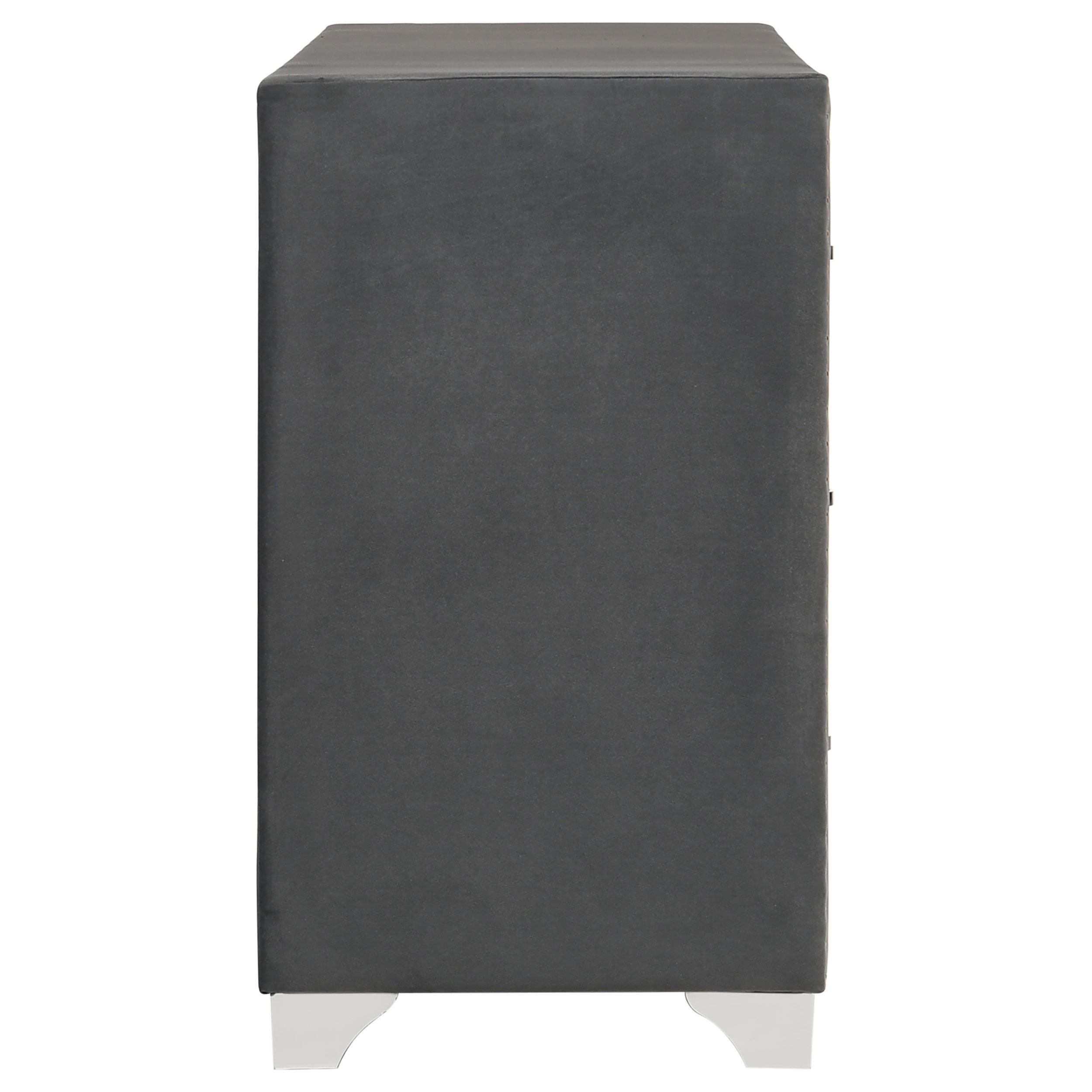 Melody 6-drawer Upholstered Dresser Grey
