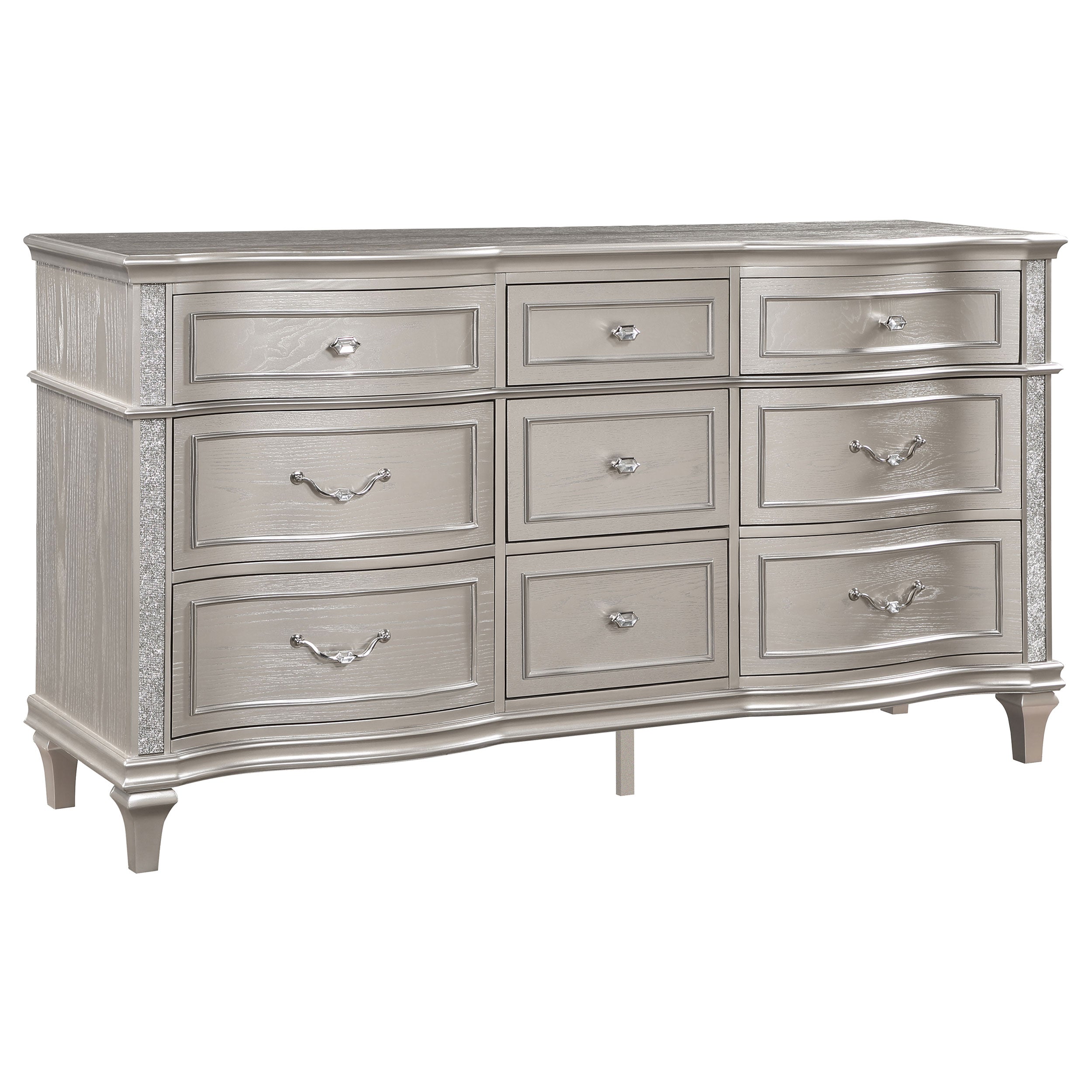 Dar Furniture - Coaster - Evangeline 9-drawer Dresser Silver Oak - 223393