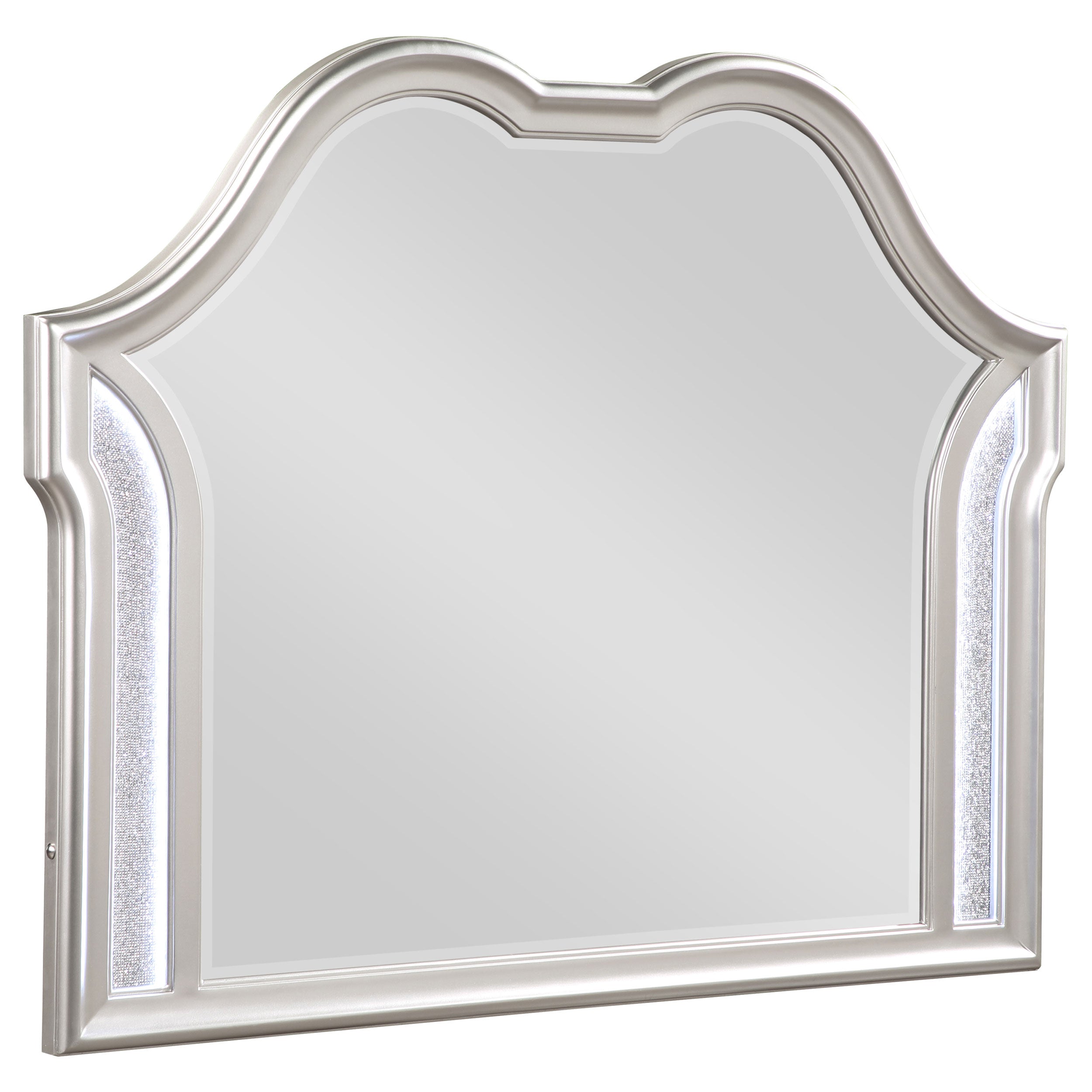 Dar Furniture - Coaster - Evangeline Dresser Mirror Silver Oak - 223394