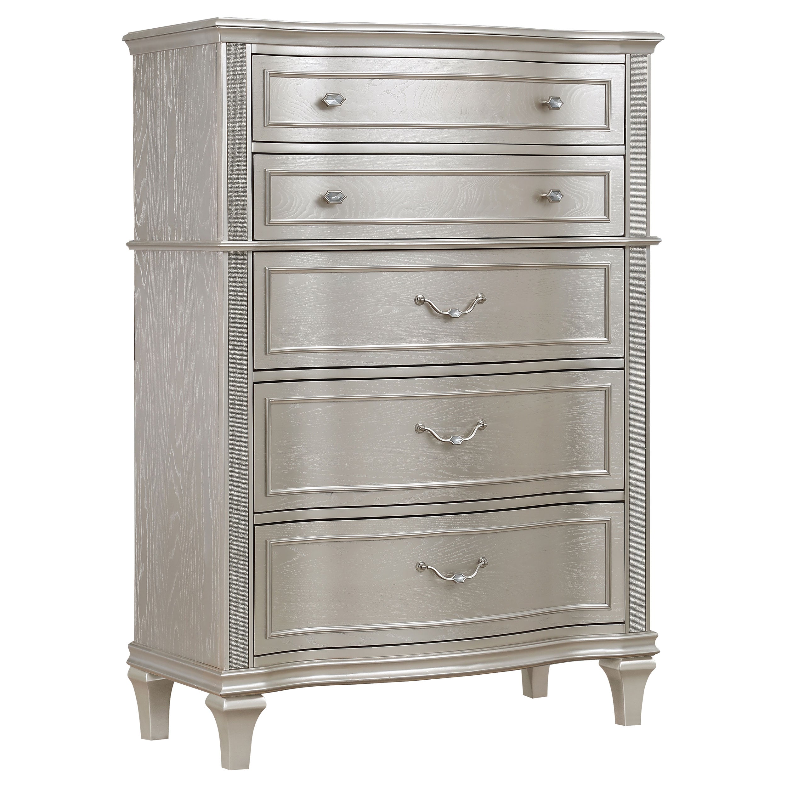 Dar Furniture - Coaster - Evangeline 6-drawer Bedroom Chest Silver Oak - 223395
