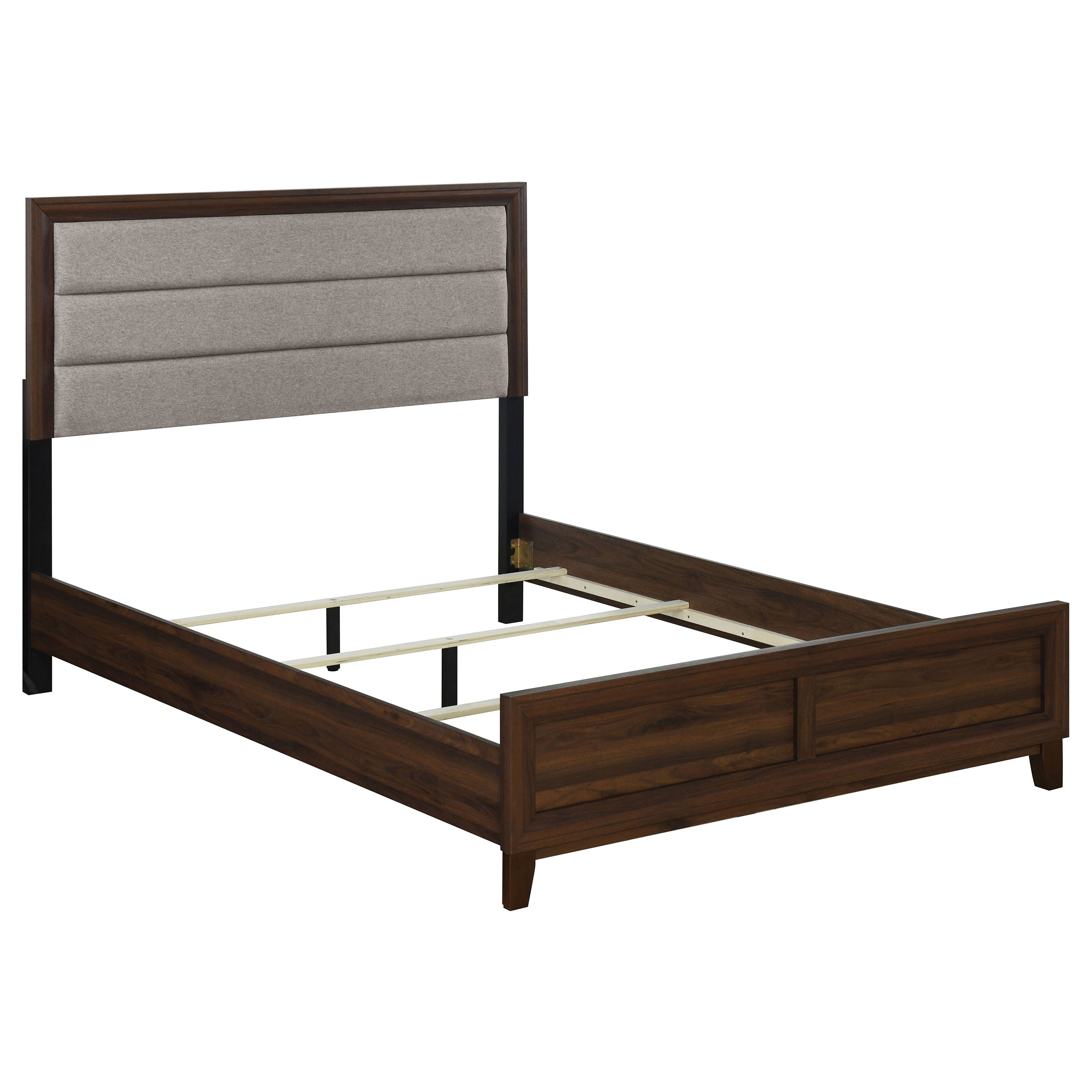 Dar Furniture - Coaster - Welsley 50-inch Upholstered Queen Bed Walnut - 223441Q