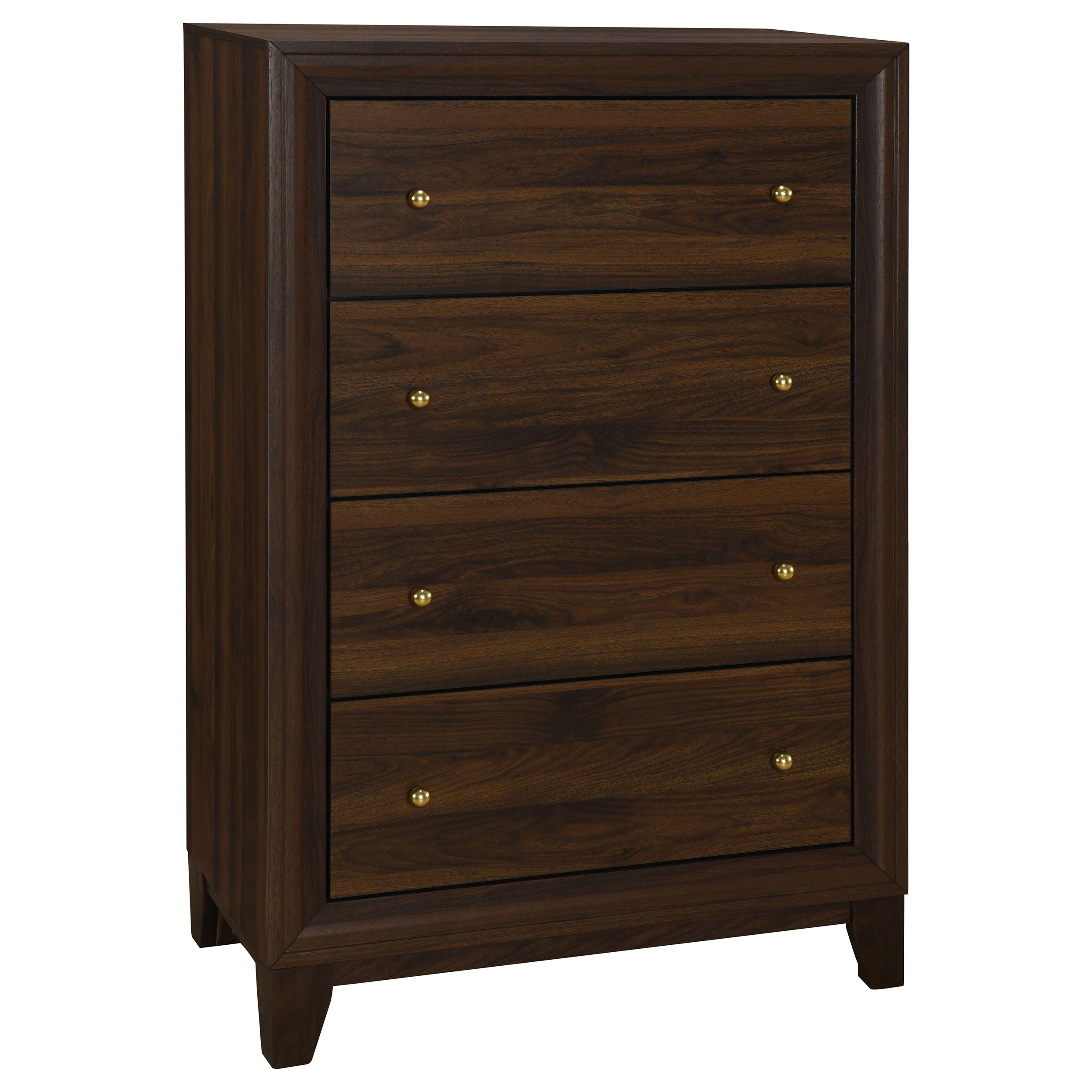 Dar Furniture - Coaster - Welsley 4-drawer Chest of Drawers Walnut - 223445