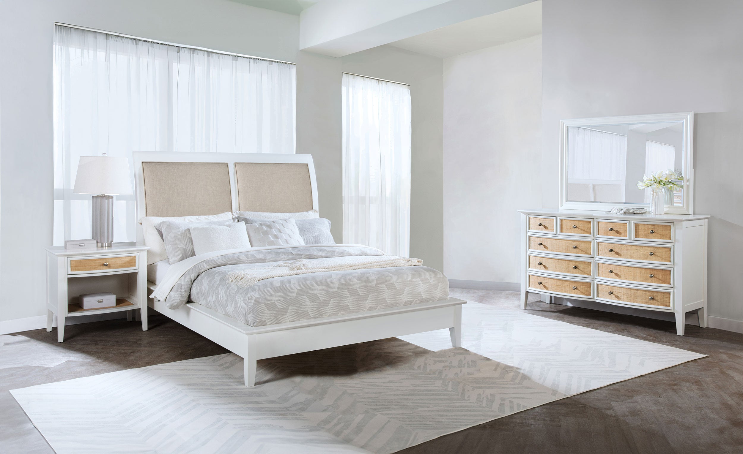 Dar Furniture - Coaster - Bexhill 4-piece California King Bedroom Set White - 223471KW-S4