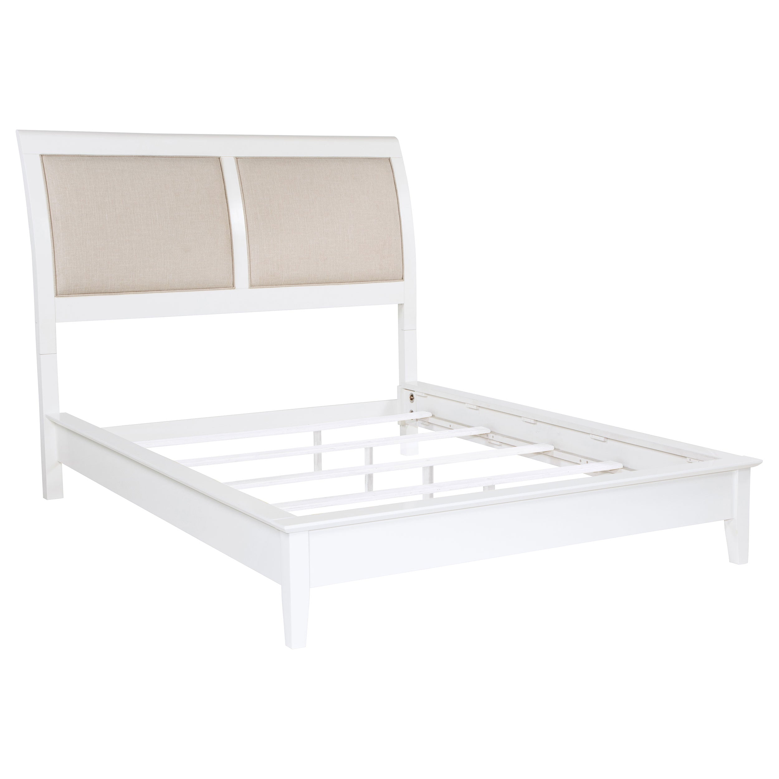 Dar Furniture - Coaster - Bexhill 56-inch Upholstered Queen Panel Bed White - 223471Q