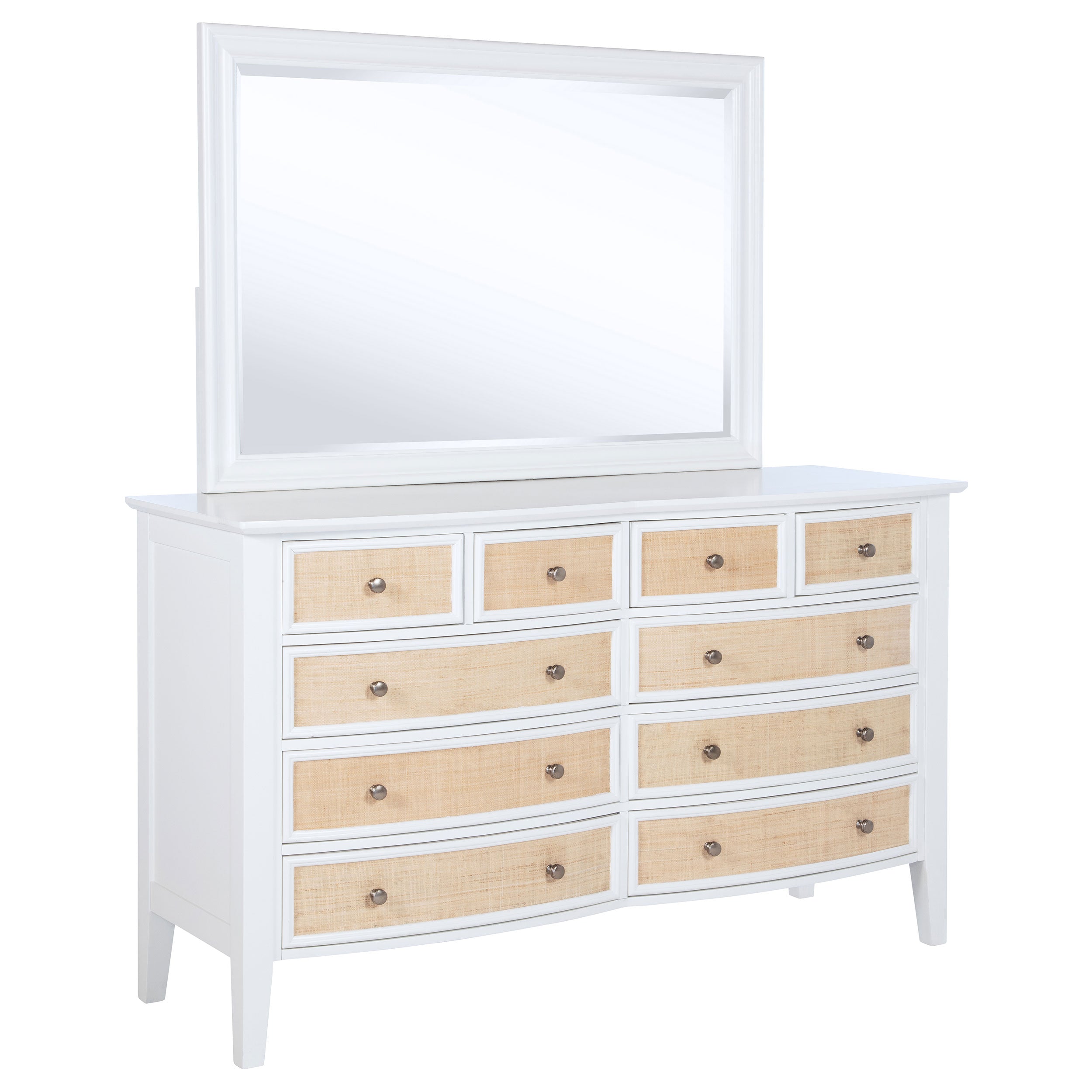 Dar Furniture - Coaster - Bexhill 10-drawer Dresser and Mirror White - 223473M