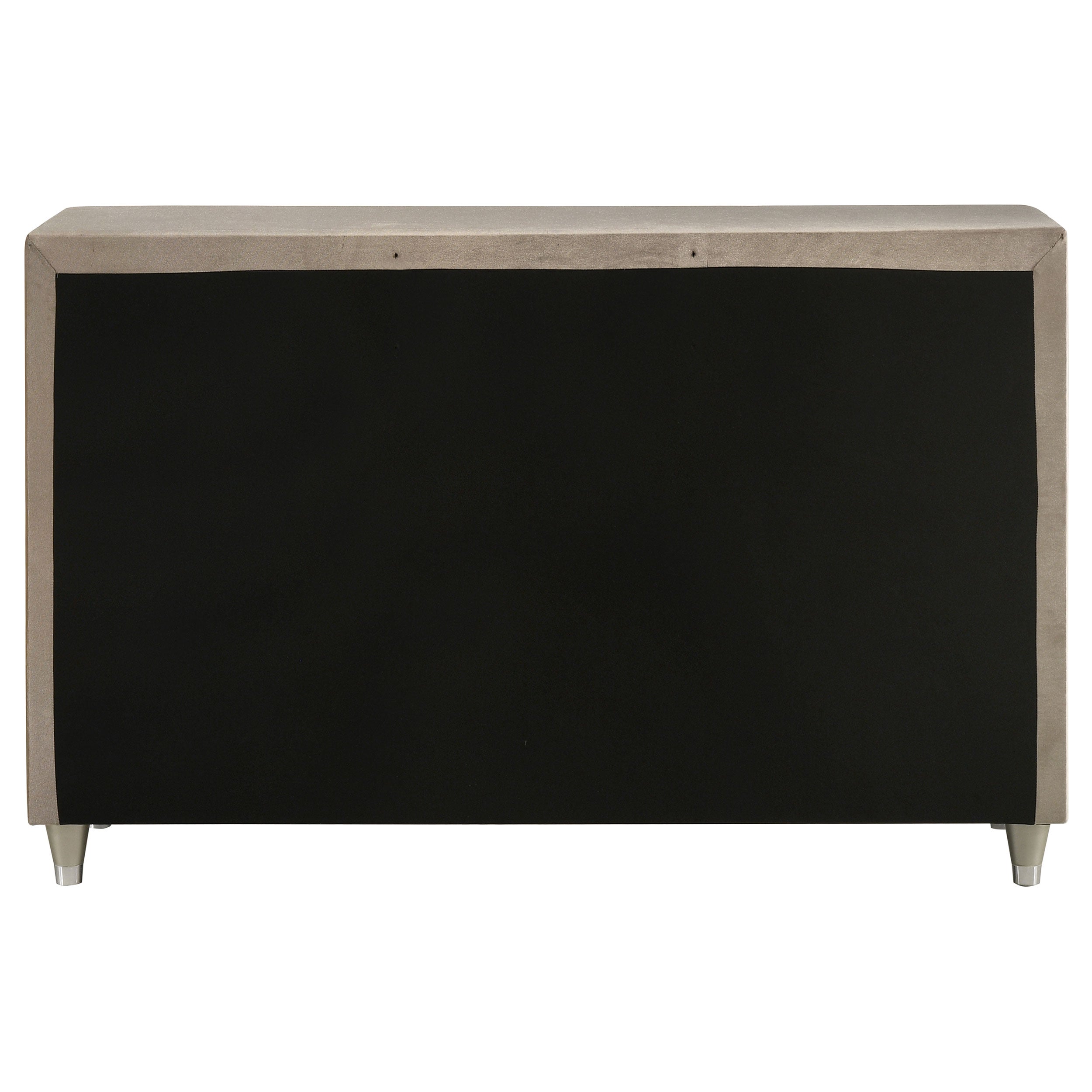 Antonella 7-drawer Upholstered Dresser Ivory and Camel