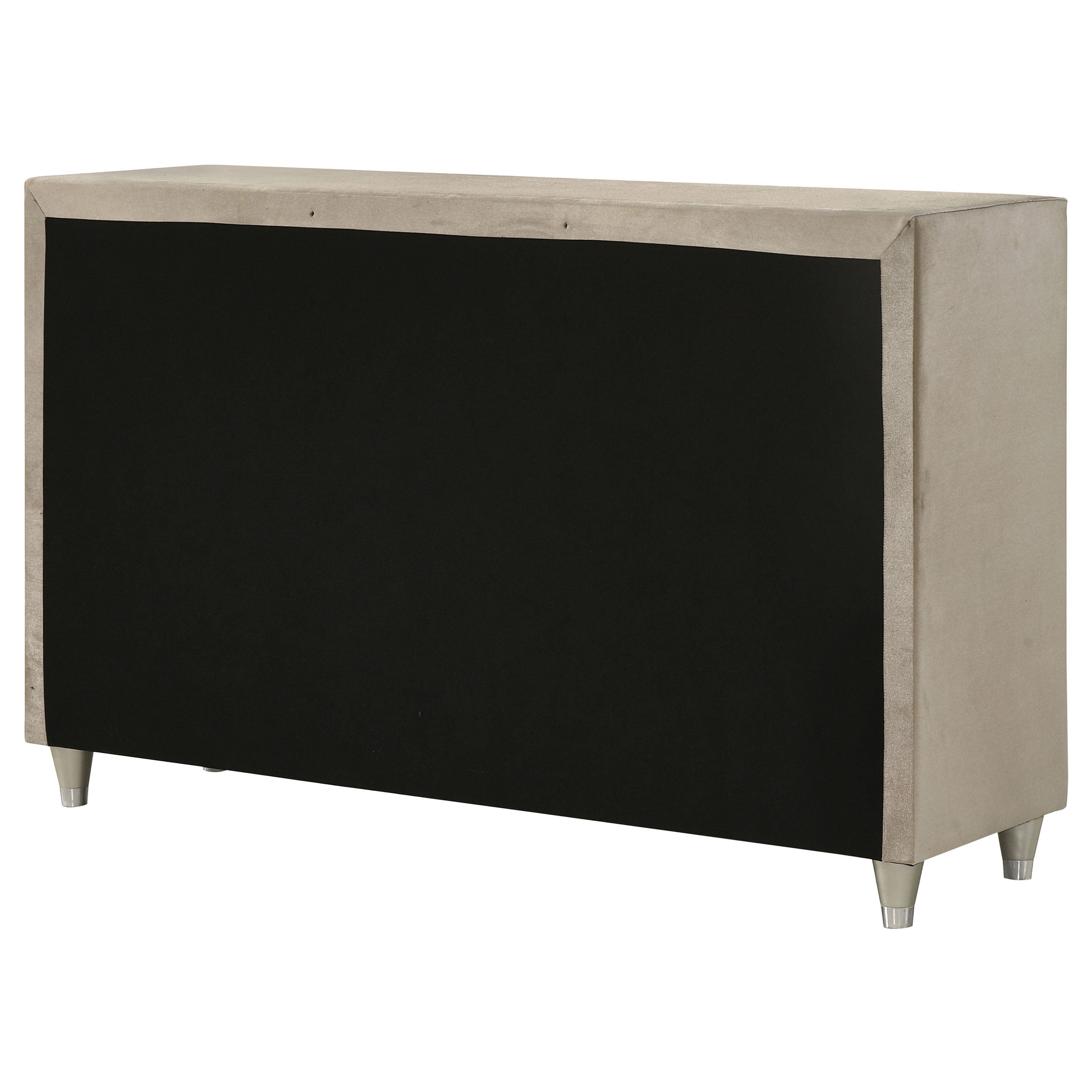 Antonella 7-drawer Upholstered Dresser Ivory and Camel