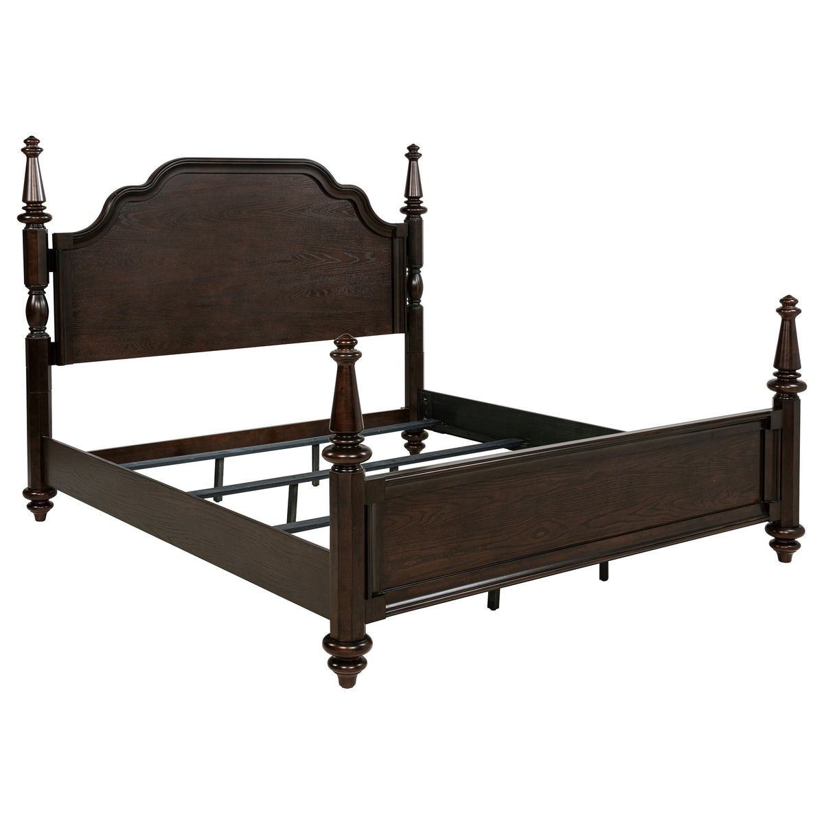 Dar Furniture - Coaster - Andover 63-inch Four Poster Eastern King Bed Dark Oak - 223631KE