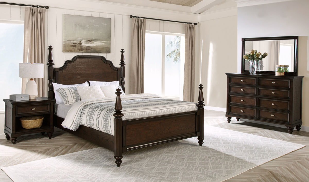 Dar Furniture - Coaster - Andover 4-piece California King Bedroom Set Dark Oak - 223631KW-S4