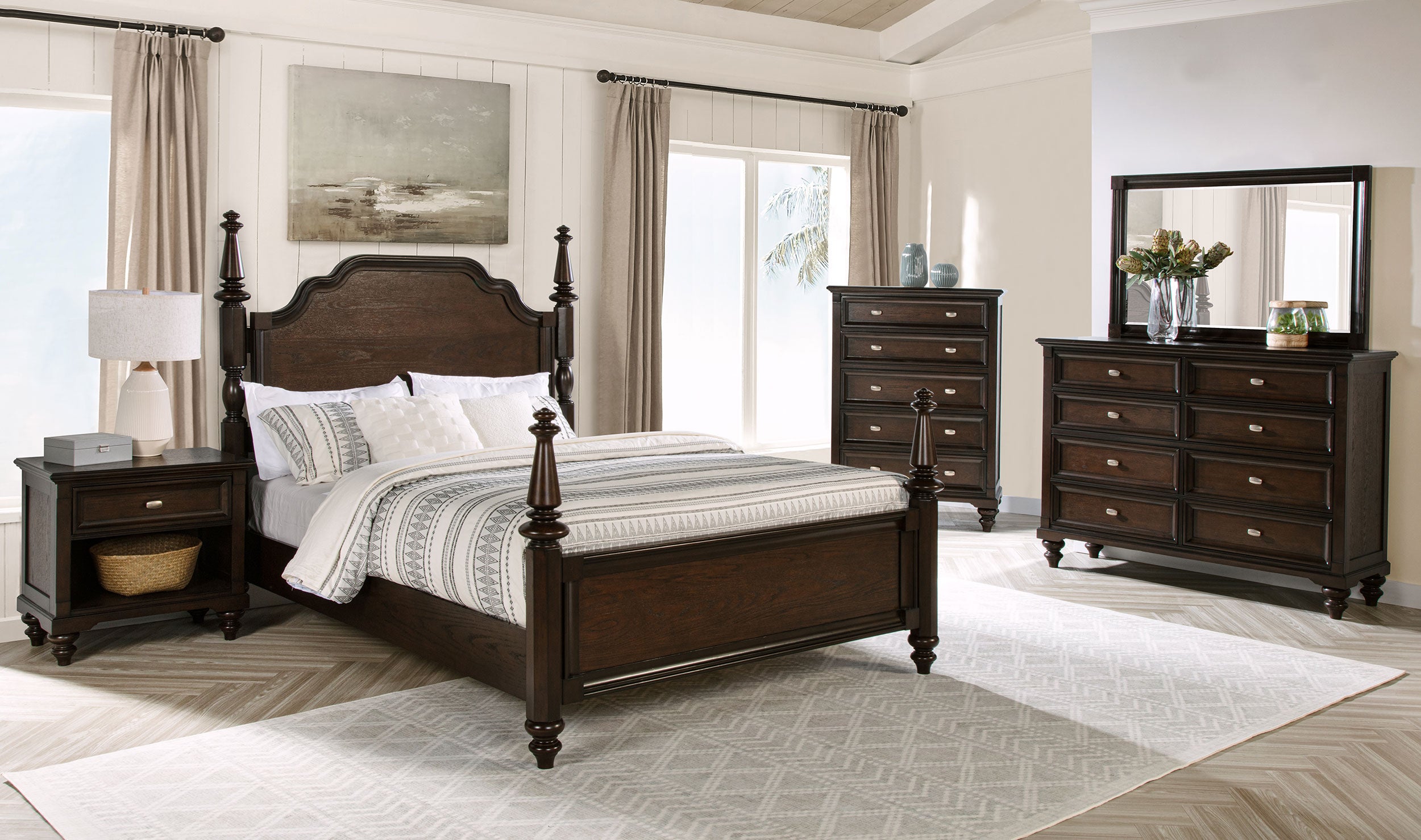 Dar Furniture - Coaster - Andover 5-piece Queen Bedroom Set Dark Oak - 223631Q-S5