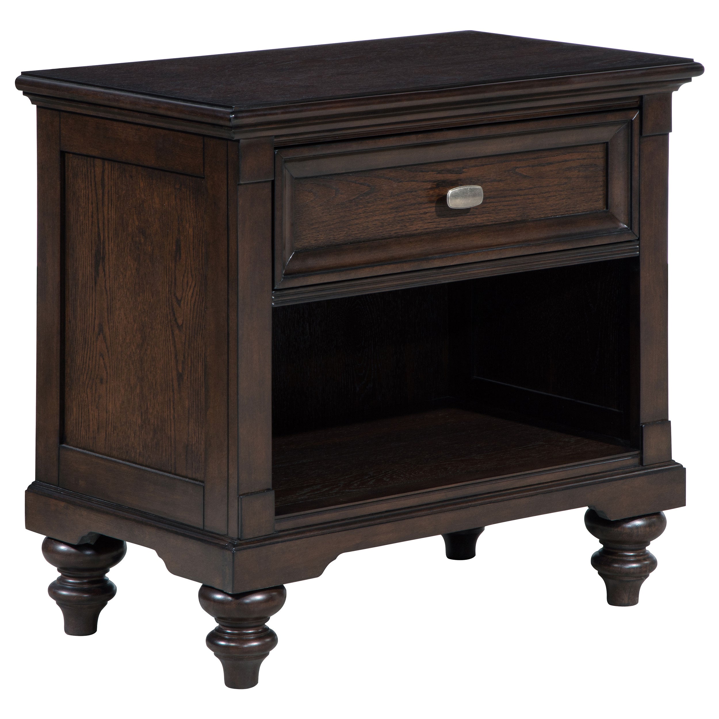 Dar Furniture - Coaster - Andover 1-drawer Nightstand Bedside Table Dark Oak - 223632