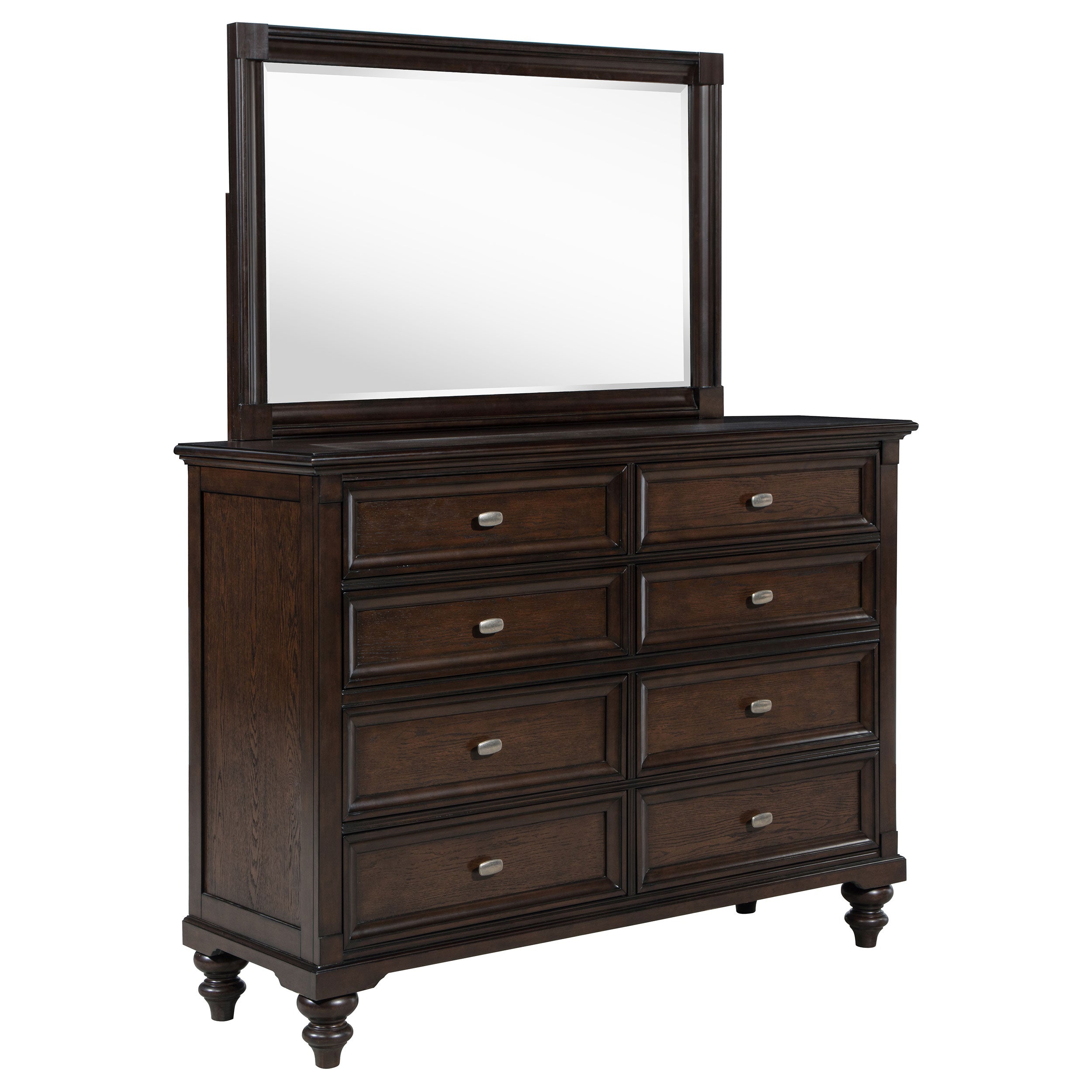 Dar Furniture - Coaster - Andover 8-drawer Dresser and Mirror Dark Oak - 223633M