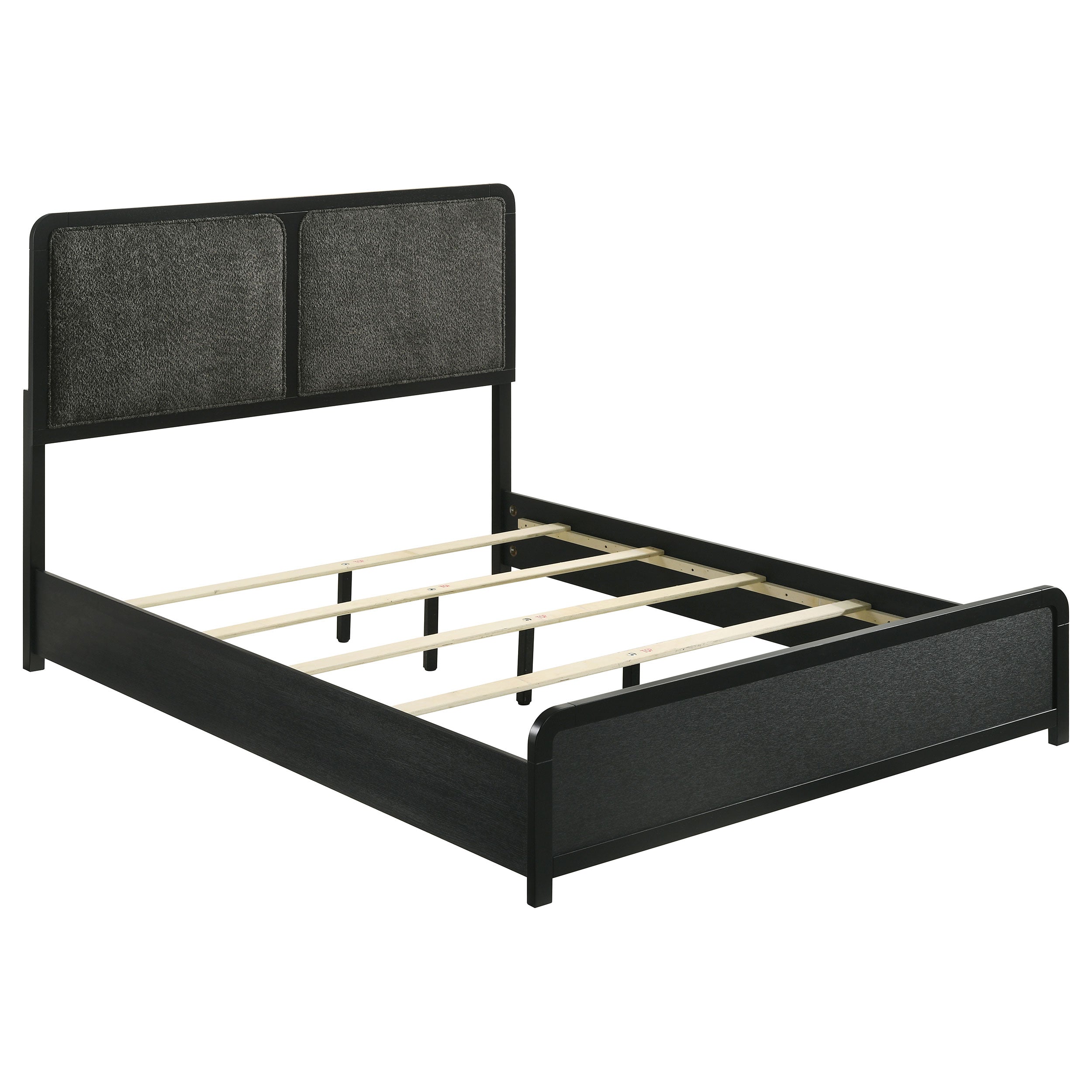 Dar Furniture - Coaster - Cavelle 51-inch Upholstered Queen Panel Bed Black - 223661Q