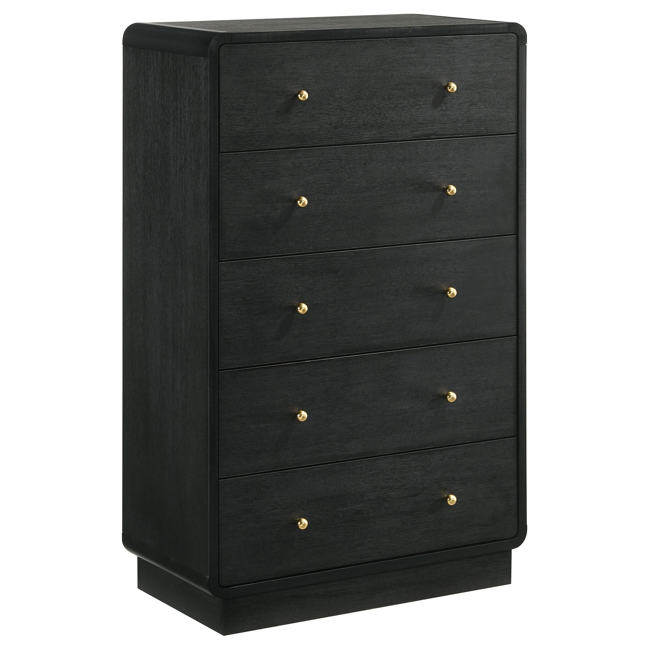 Dar Furniture - Coaster - Cavelle 5-drawer Chest of Drawers Black - 223665