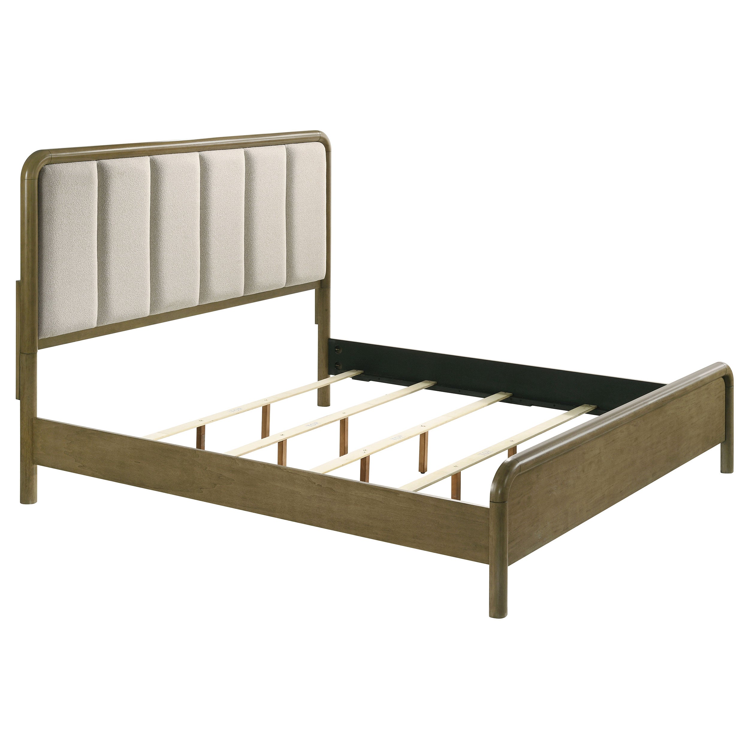 Dar Furniture - Coaster - Amsbury 59-inch Upholstered Queen Bed Nutmeg - 224271Q