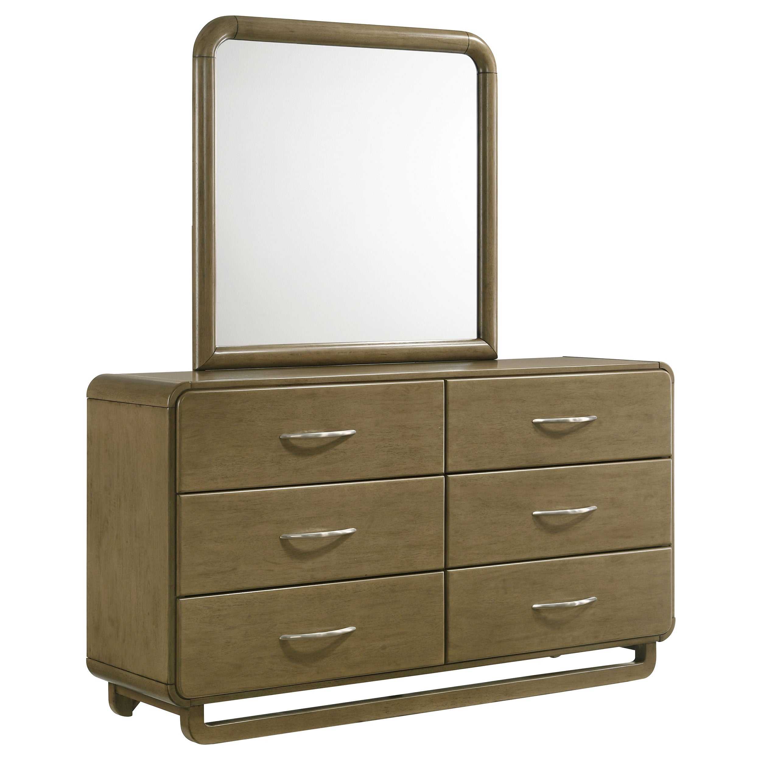 Dar Furniture - Coaster - Amsbury 6-drawer Dresser and Mirror Nutmeg - 224273M