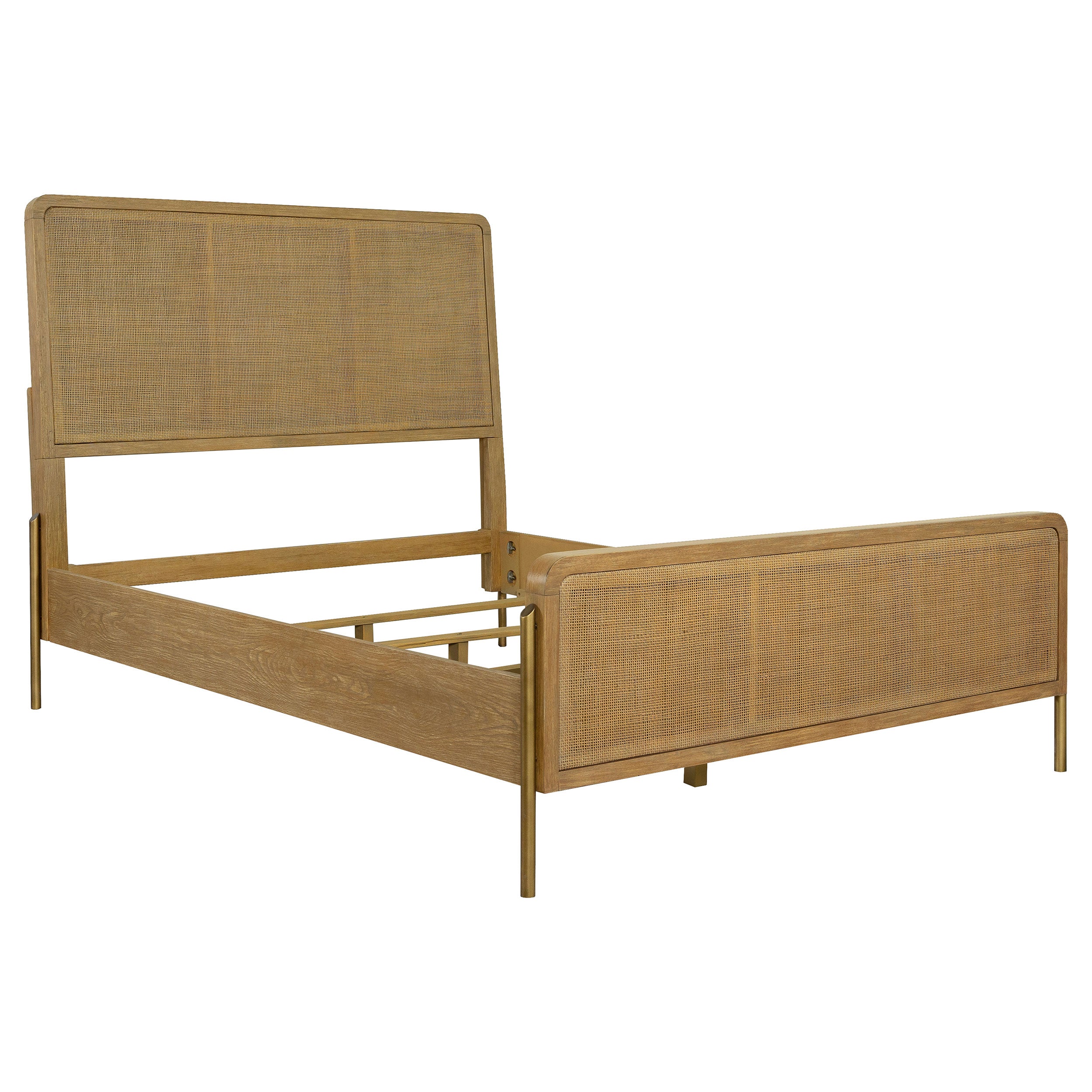 Dar Furniture - Coaster - Arini Rattan California King Panel Bed Sand Wash and Natural - 224300KW