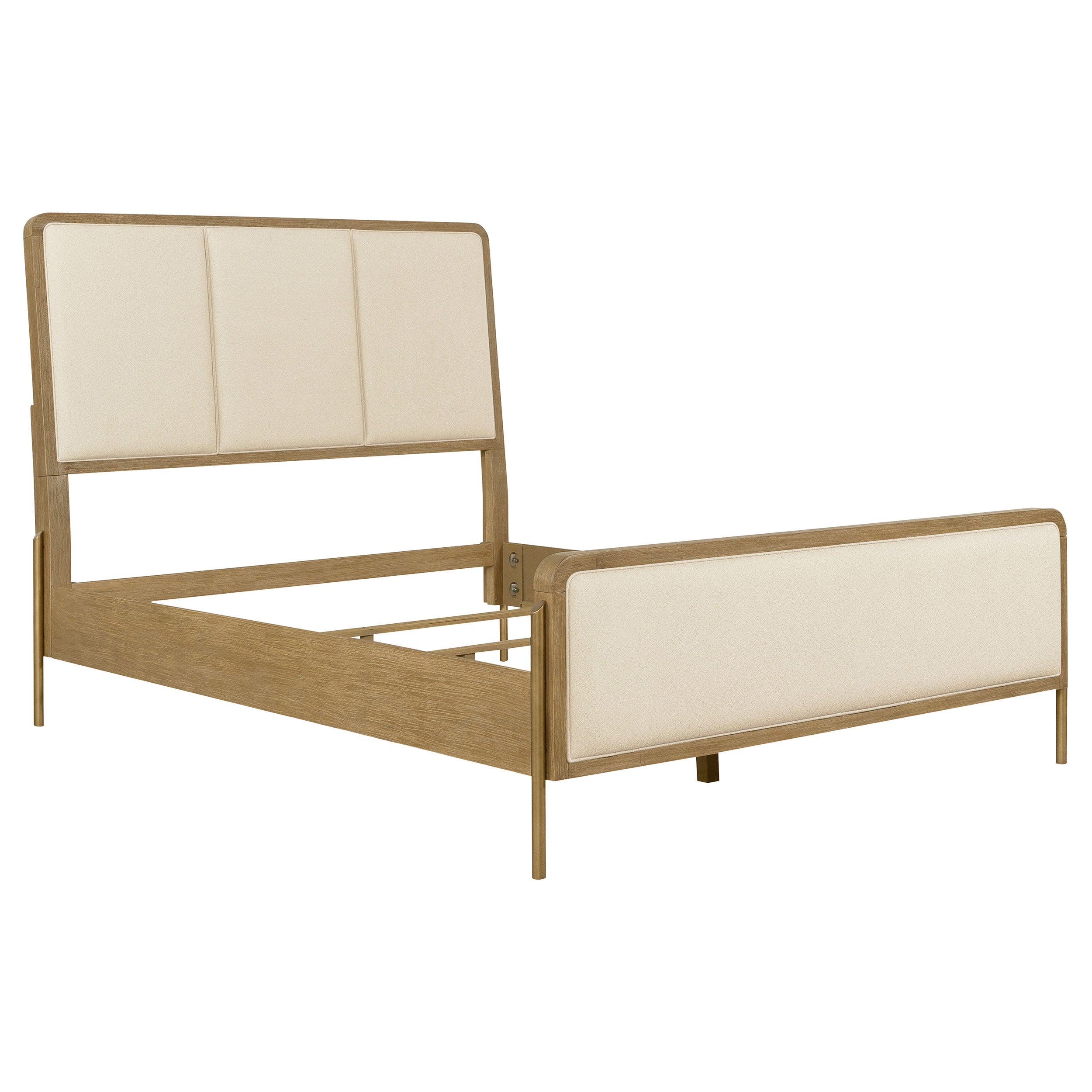 Dar Furniture - Coaster - Arini 56-inch Eastern King Panel Bed Cream and Sand Wash - 224301KECRM