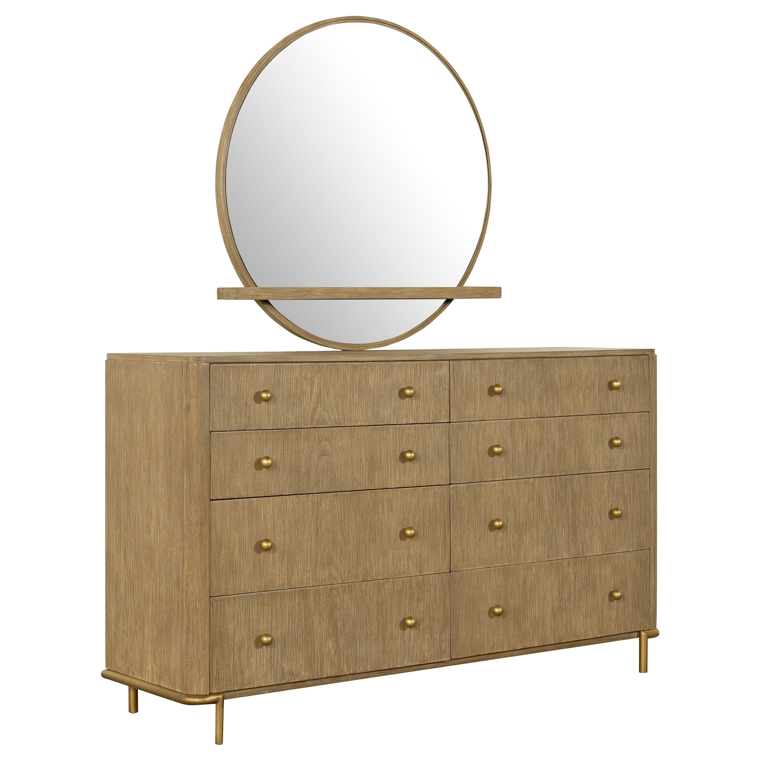 Dar Furniture - Coaster - Arini 8-drawer Dresser with Mirror Sand Wash - 224303M