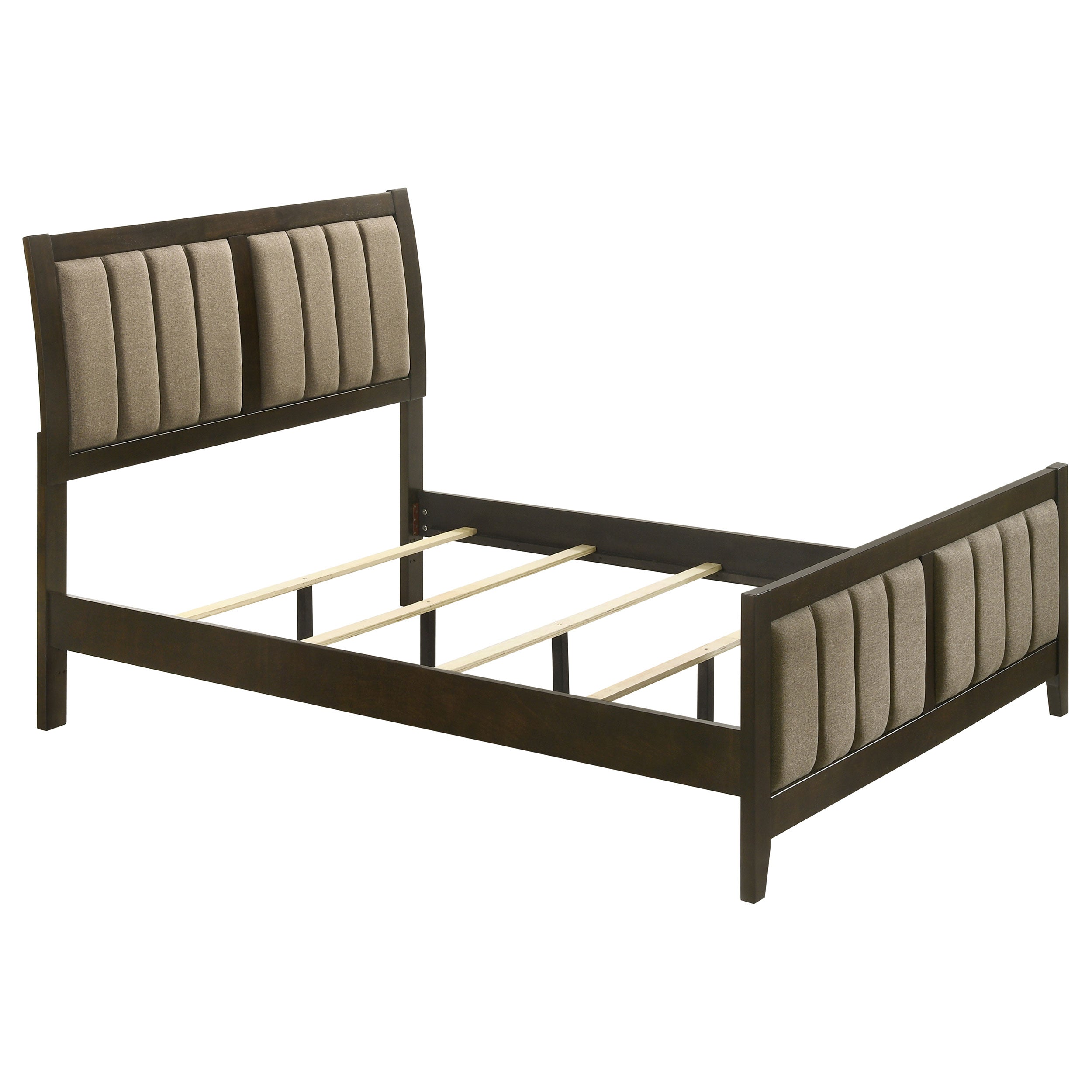 Dar Furniture - Coaster - Wilkes 51-inch Upholstered Full Bed Dark Cocoa - 224421F