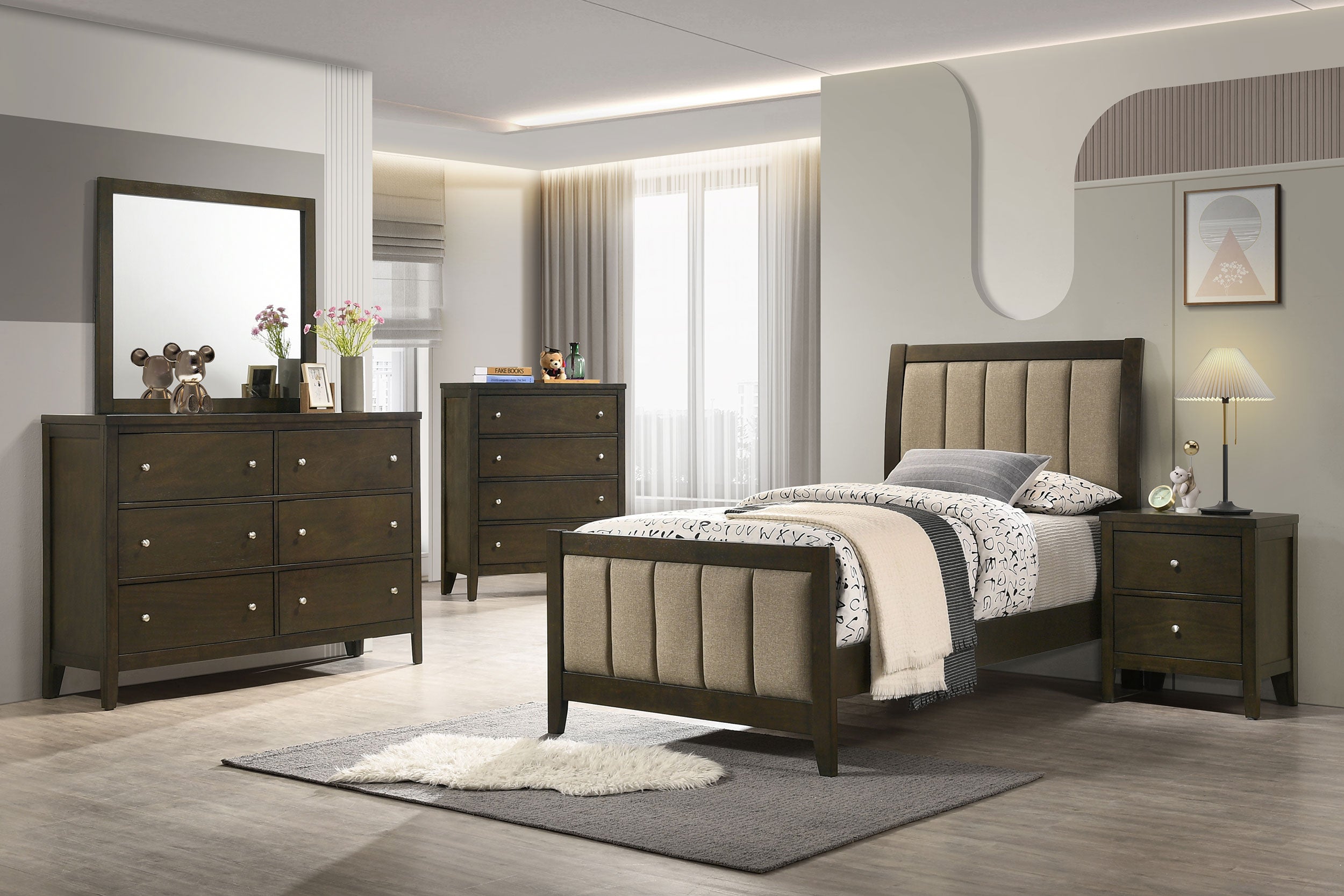 Dar Furniture - Coaster - Wilkes 5-piece Twin Bedroom Set Dark Cocoa - 224421T-S5