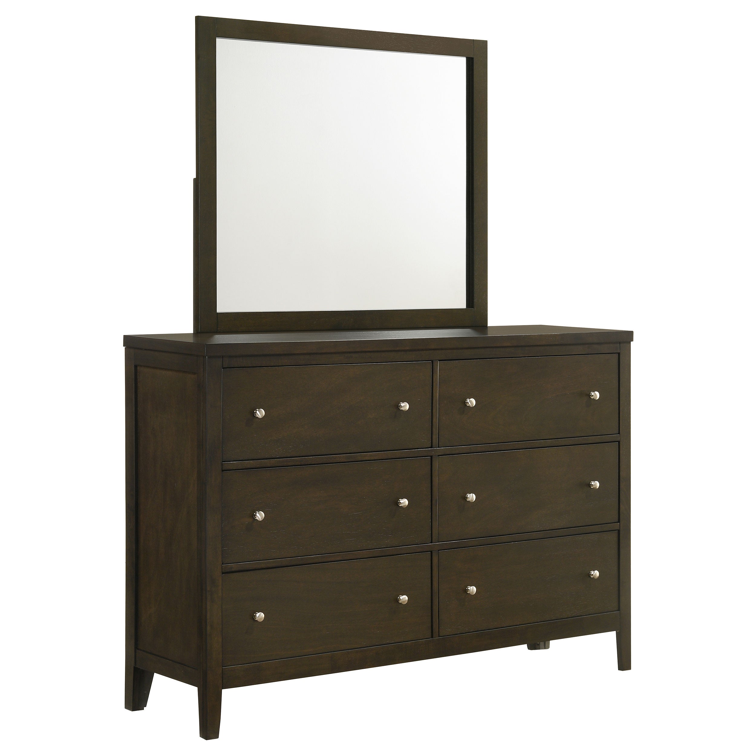 Dar Furniture - Coaster - Wilkes 6-drawer Dresser and Mirror Dark Cocoa - 224423M