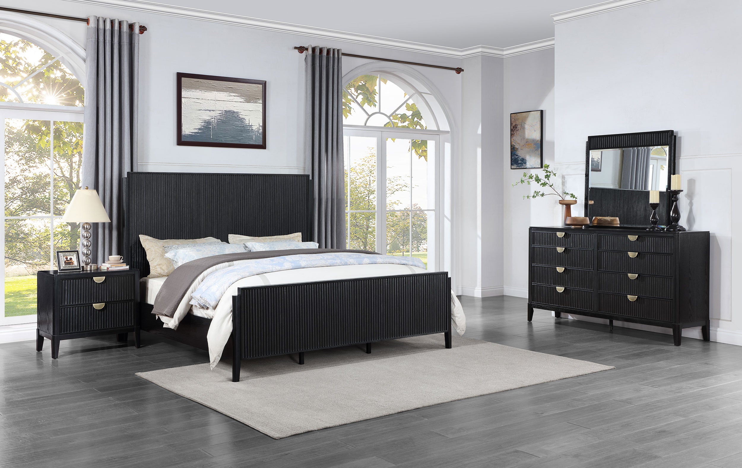 Dar Furniture - Coaster - Brookmead 4-piece Queen Bedroom Set Black - 224711Q-S4