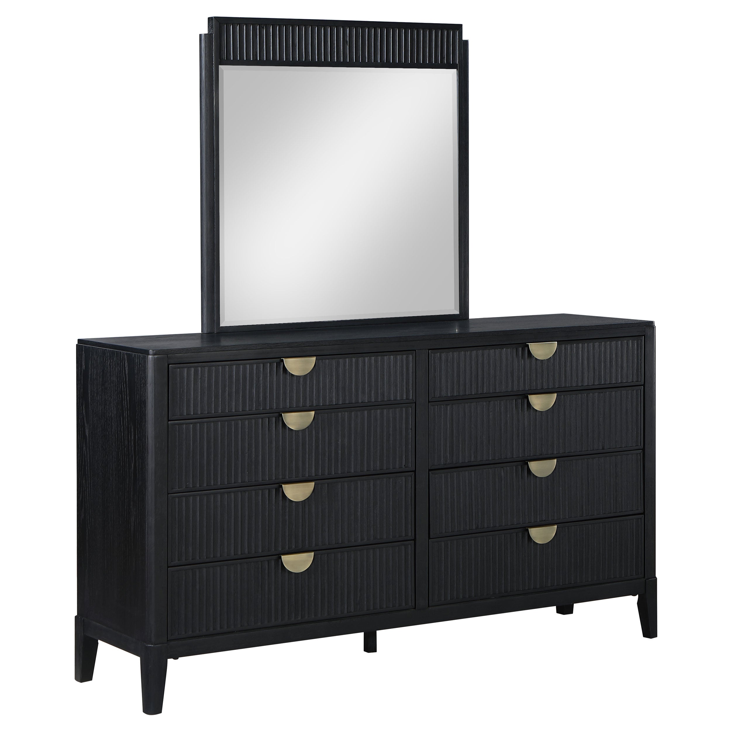 Dar Furniture - Coaster - Brookmead 8-drawer Dresser with Mirror Black - 224713M