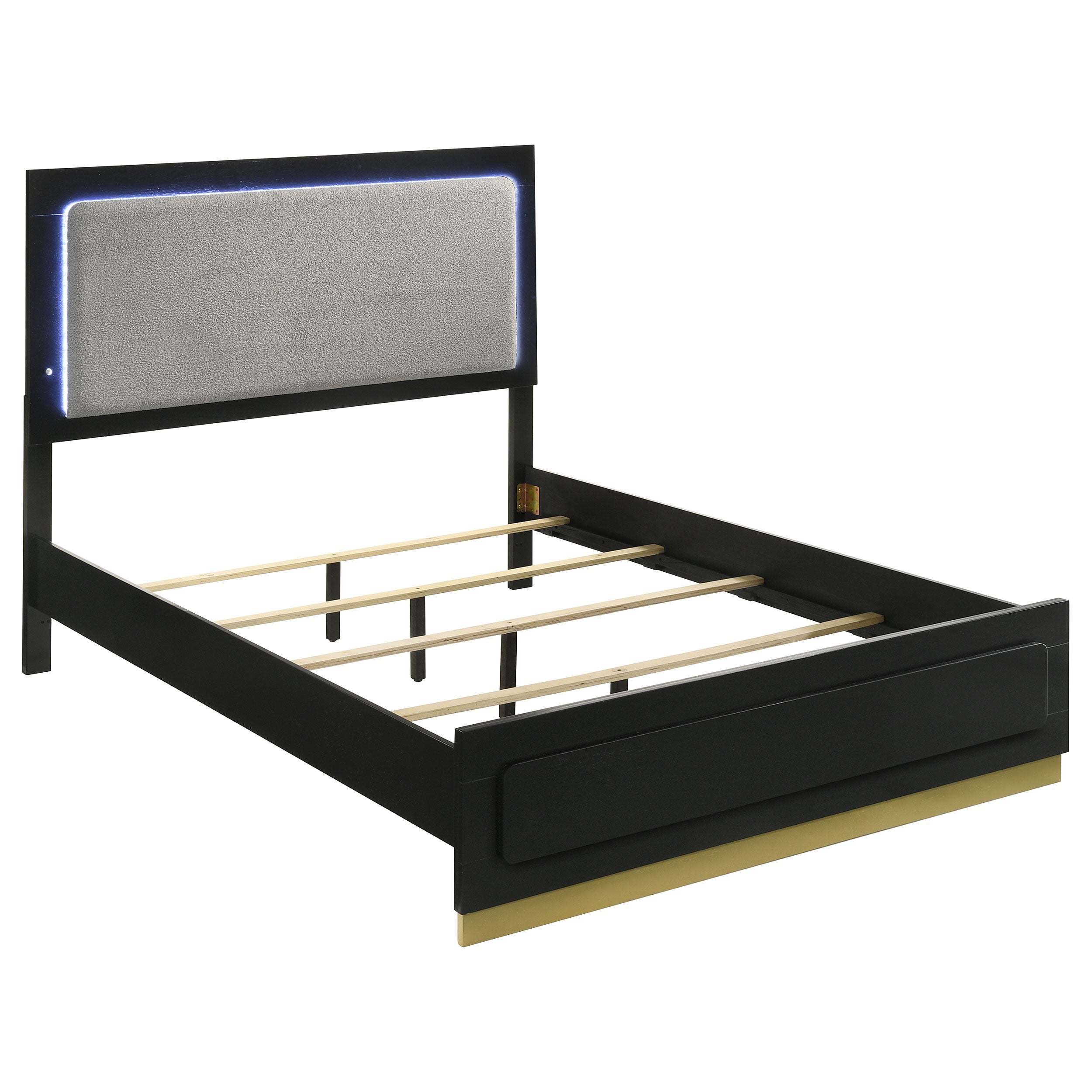 Dar Furniture - Coaster - Caraway Wood California King LED Panel Bed Black - 224781KW