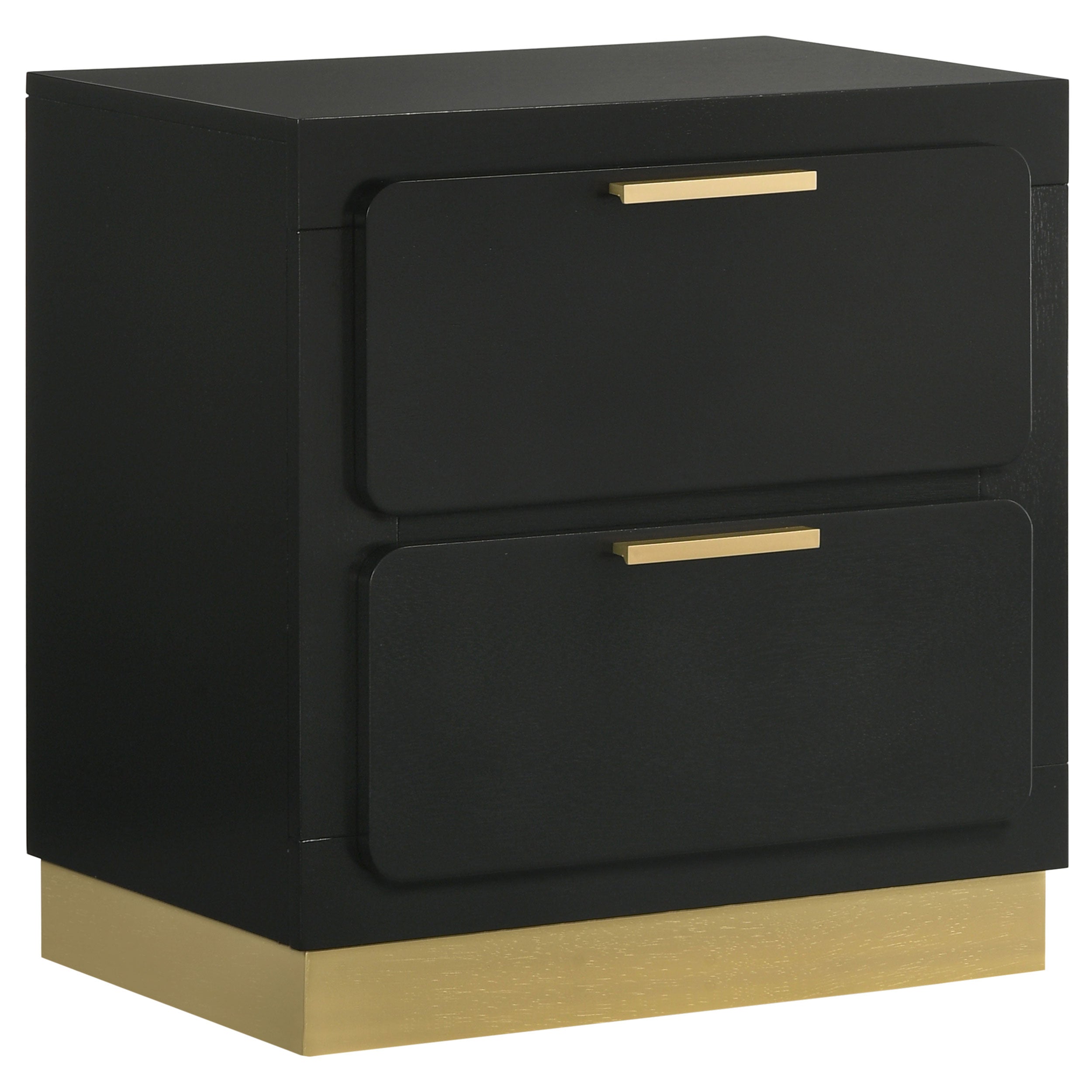Dar Furniture - Coaster - Caraway 2-drawer Nightstand Black - 224782
