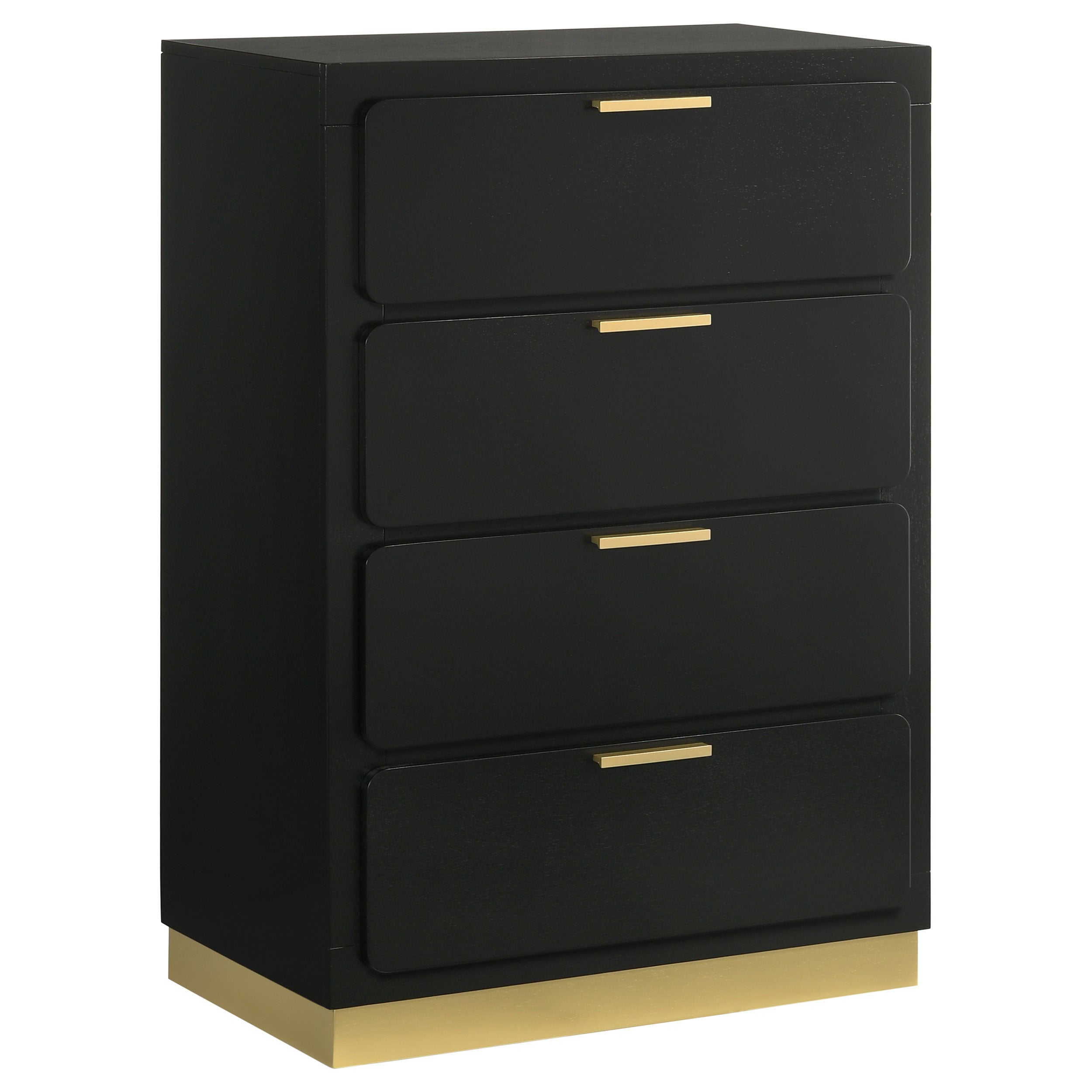 Dar Furniture - Coaster - Caraway 4-drawer Bedroom Chest Black - 224785