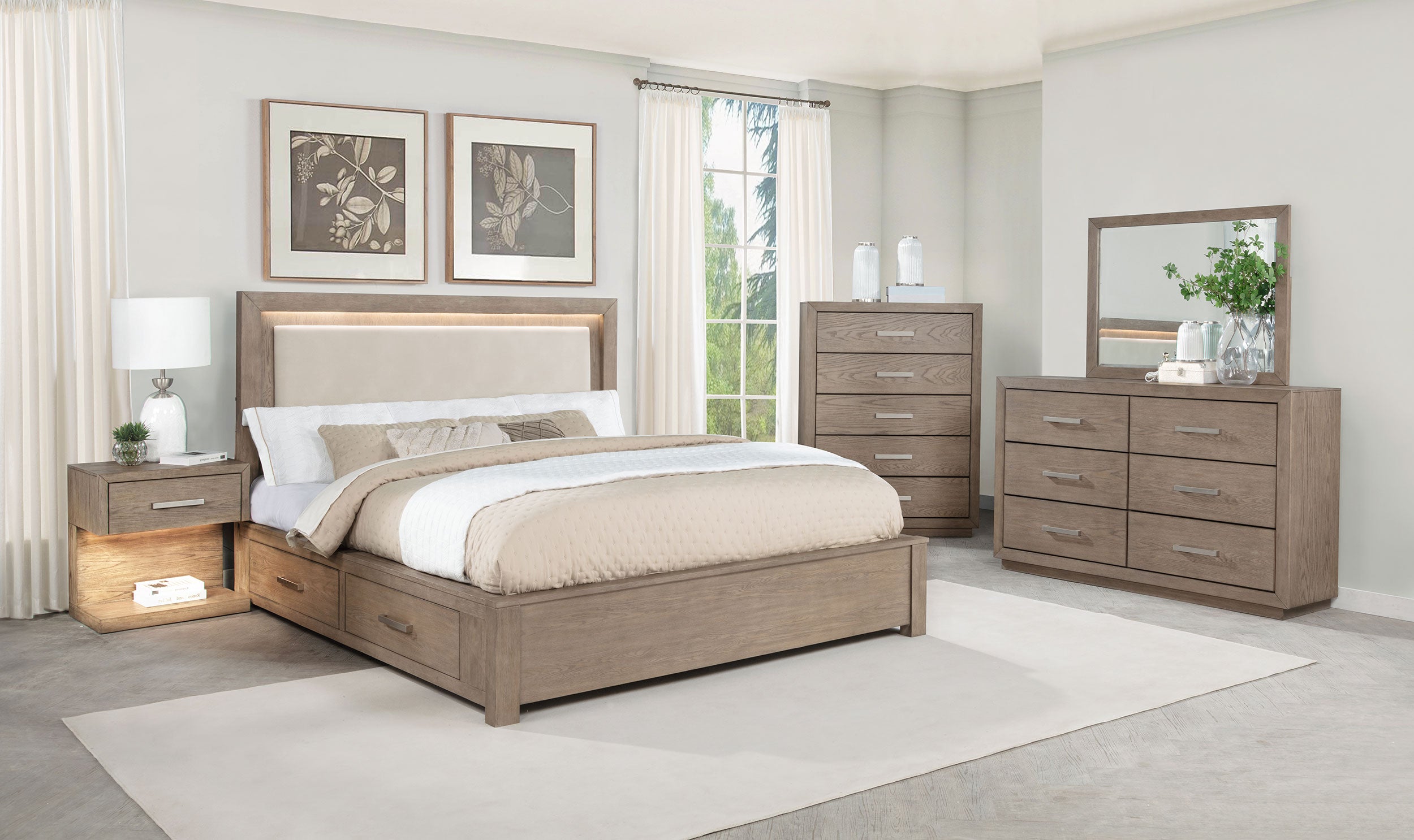 Dar Furniture - Coaster - Kenora 5-piece Queen Bedroom Set Barley Brown - 224850Q-S5