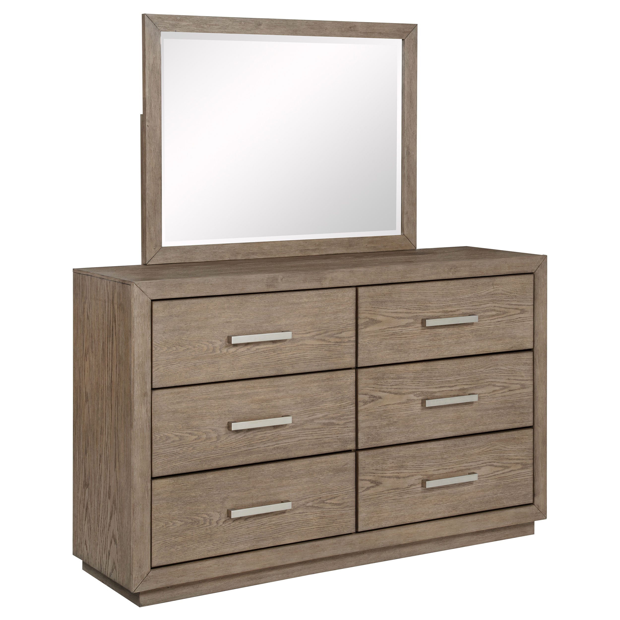Dar Furniture - Coaster - Kenora 6-drawer Dresser and Mirror Barley Brown - 224853M