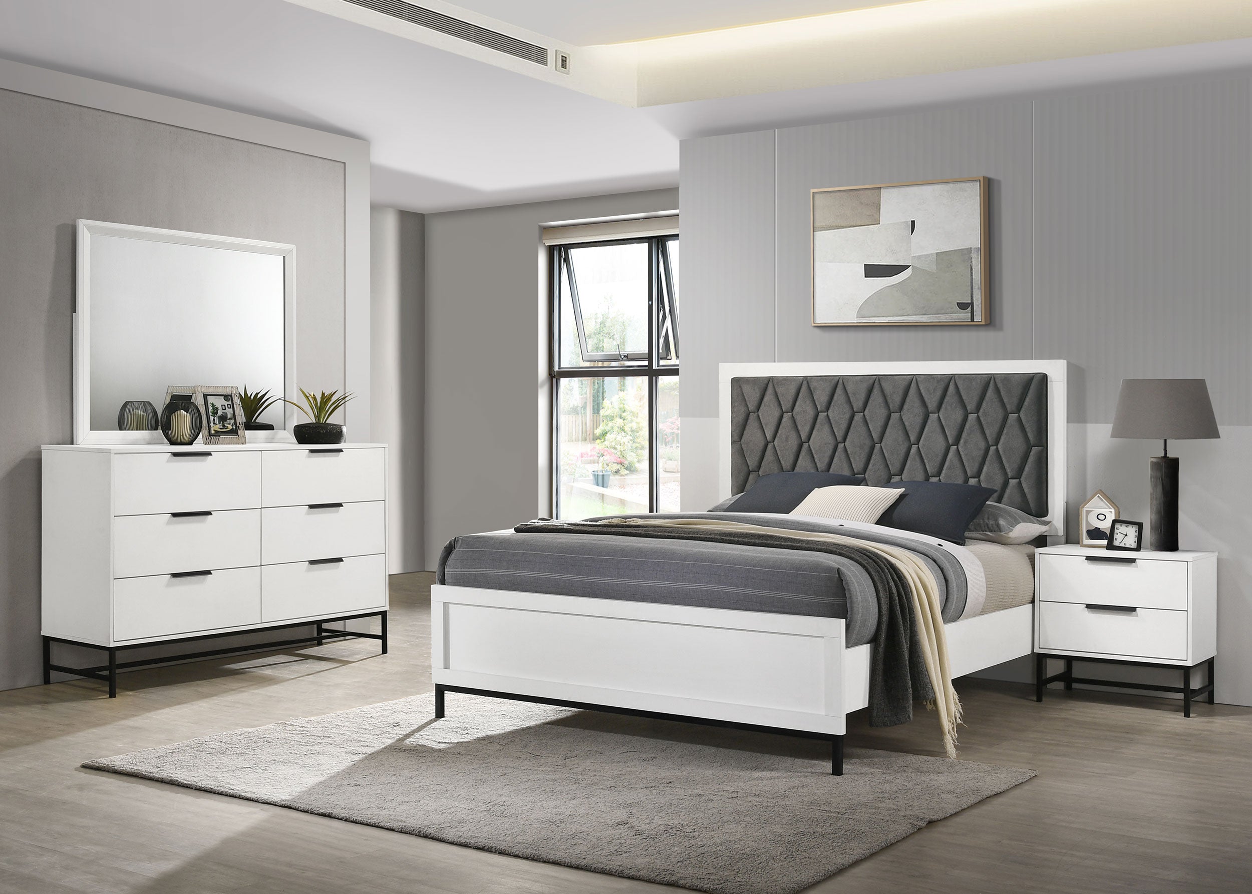 Dar Furniture - Coaster - Sonora 4-piece California King Bedroom Set White  - 224861KW-S4