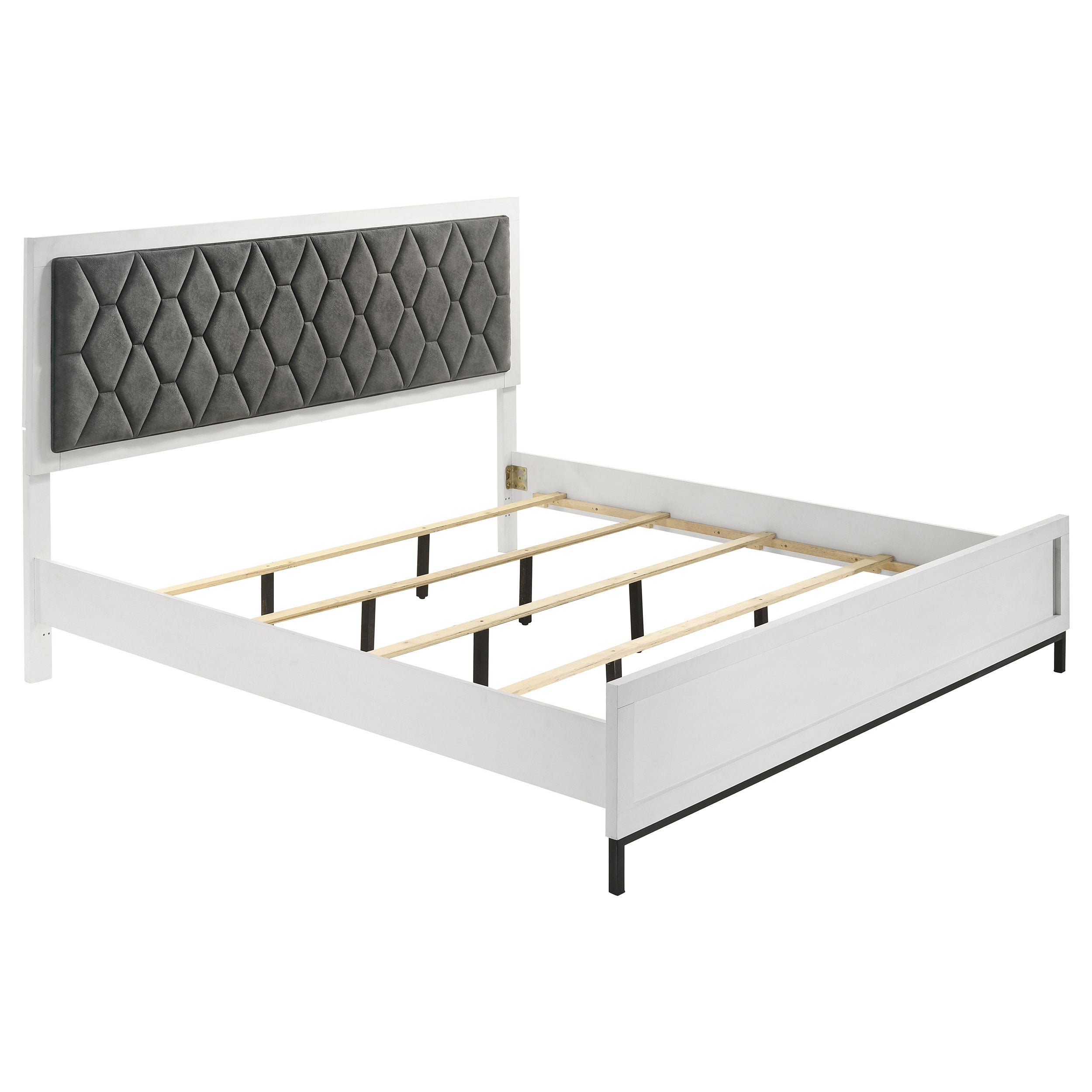 Dar Furniture - Coaster - Sonora California King Upholstered Panel Bed White  - 224861KW