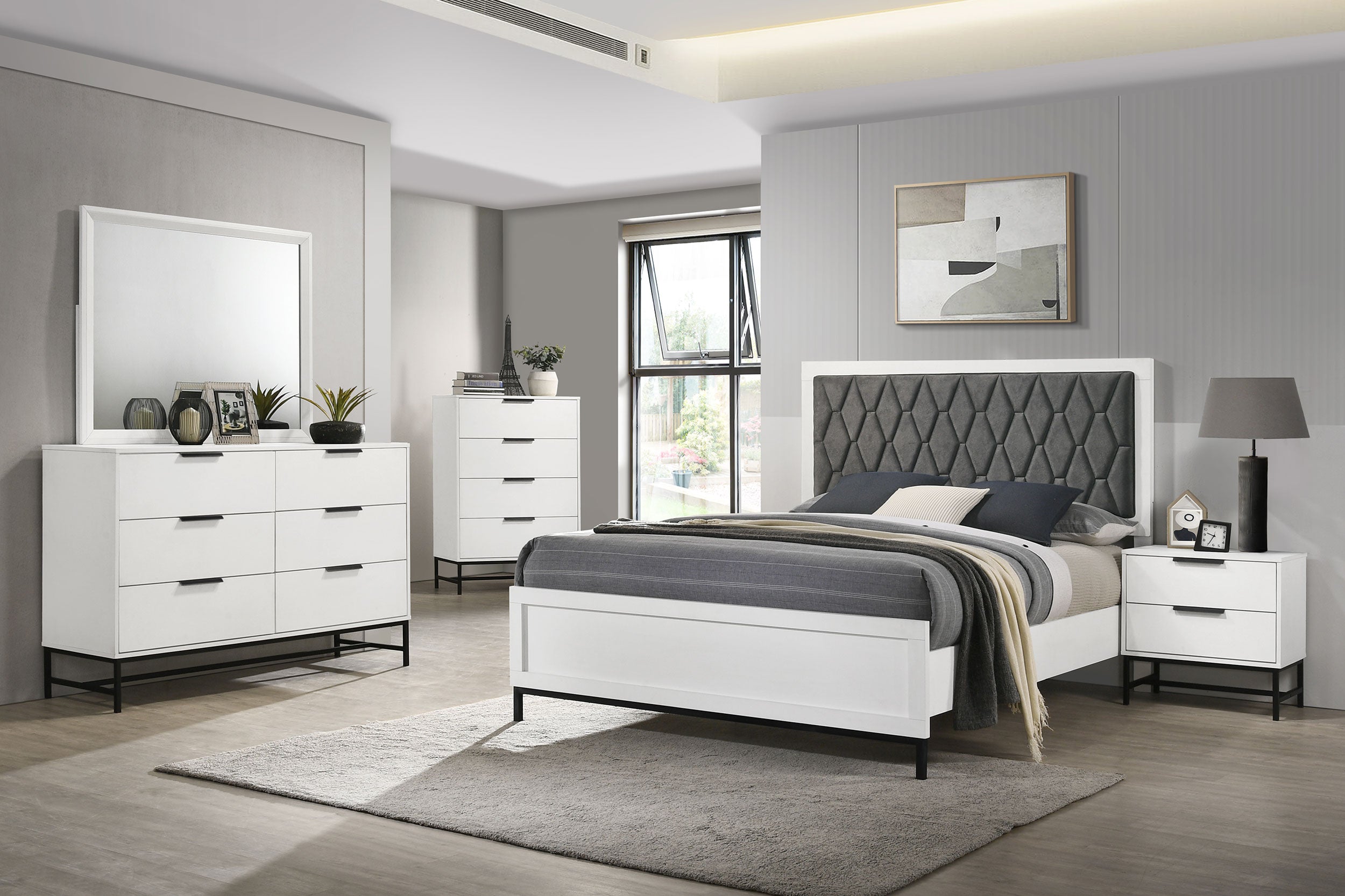 Dar Furniture - Coaster - Sonora 5-piece Queen Bedroom Set White  - 224861Q-S5