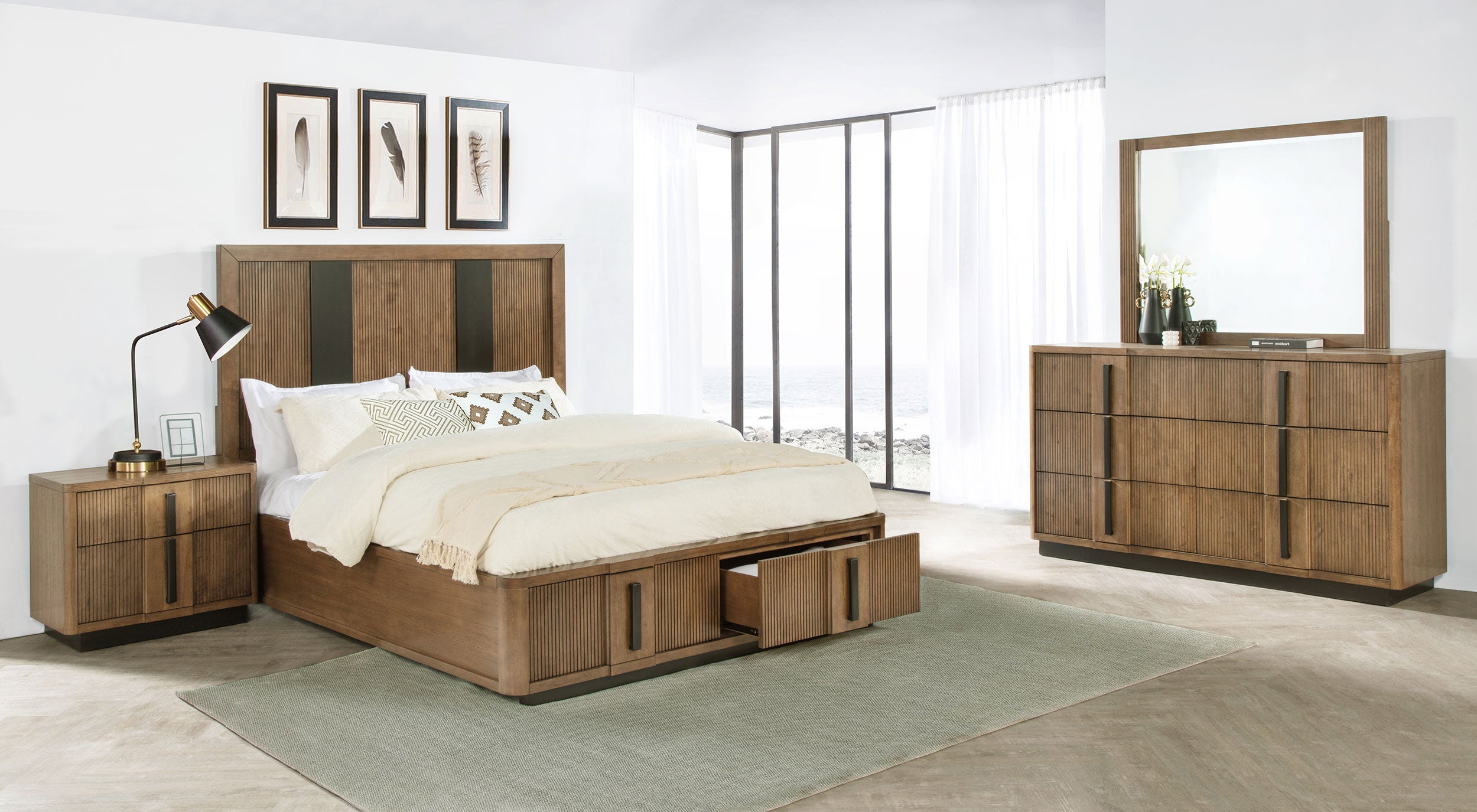 Dar Furniture - Coaster - Terrace 4-piece Queen Bedroom Set Ash Brown - 224900Q-S4