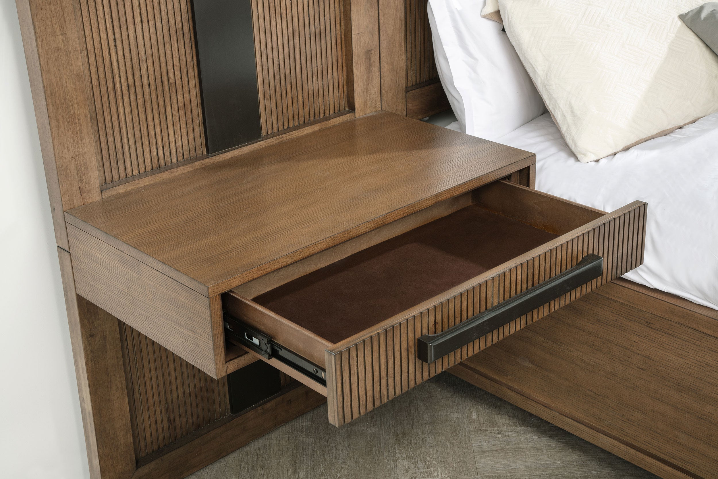Dar Furniture - Coaster - Terrace 2-piece Wall Panel with Nightstand Set Ash Brown - 224907