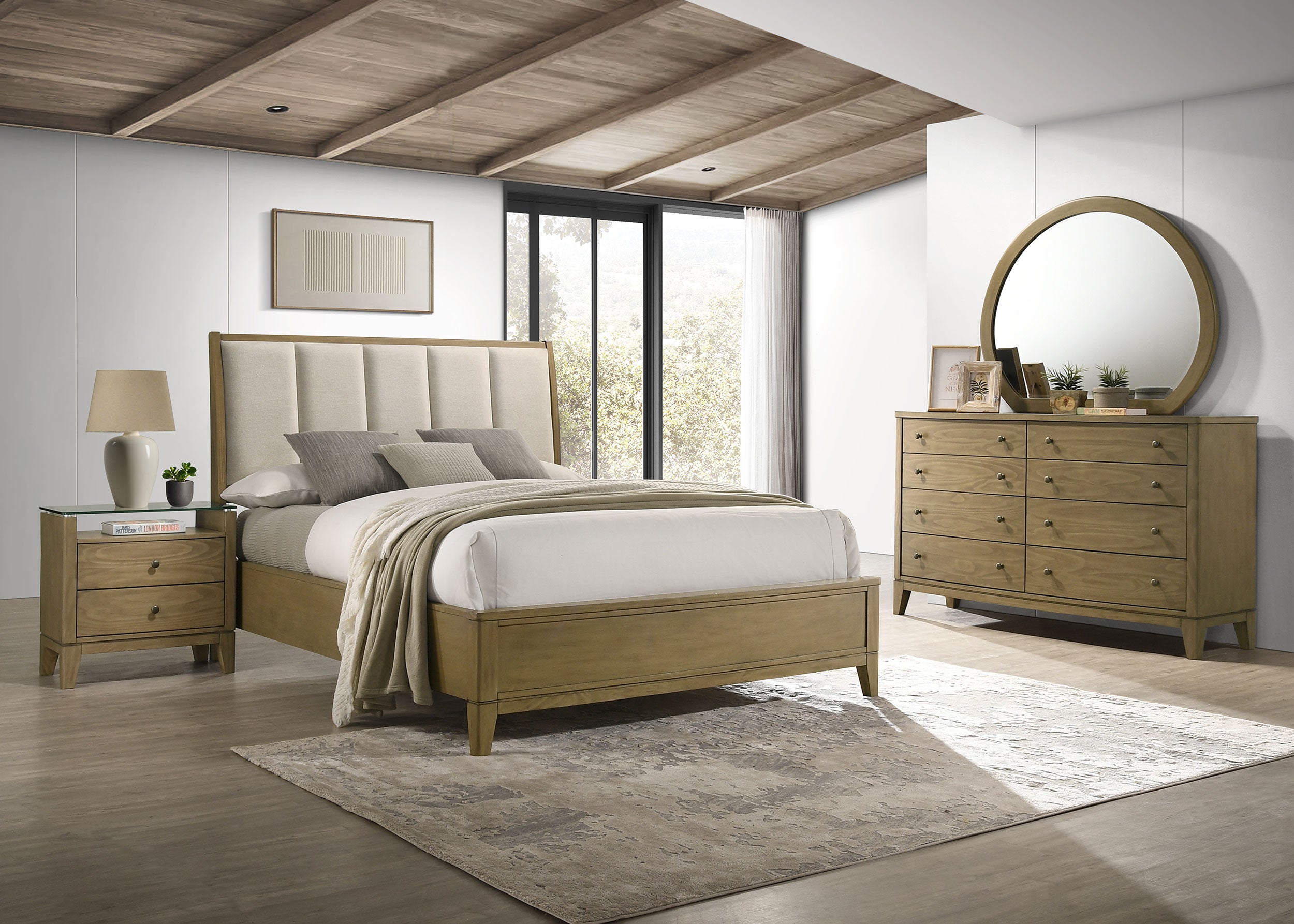 Dar Furniture - Coaster - Granada 4-piece Queen Bedroom Set Natural Pine - 224921Q-S4