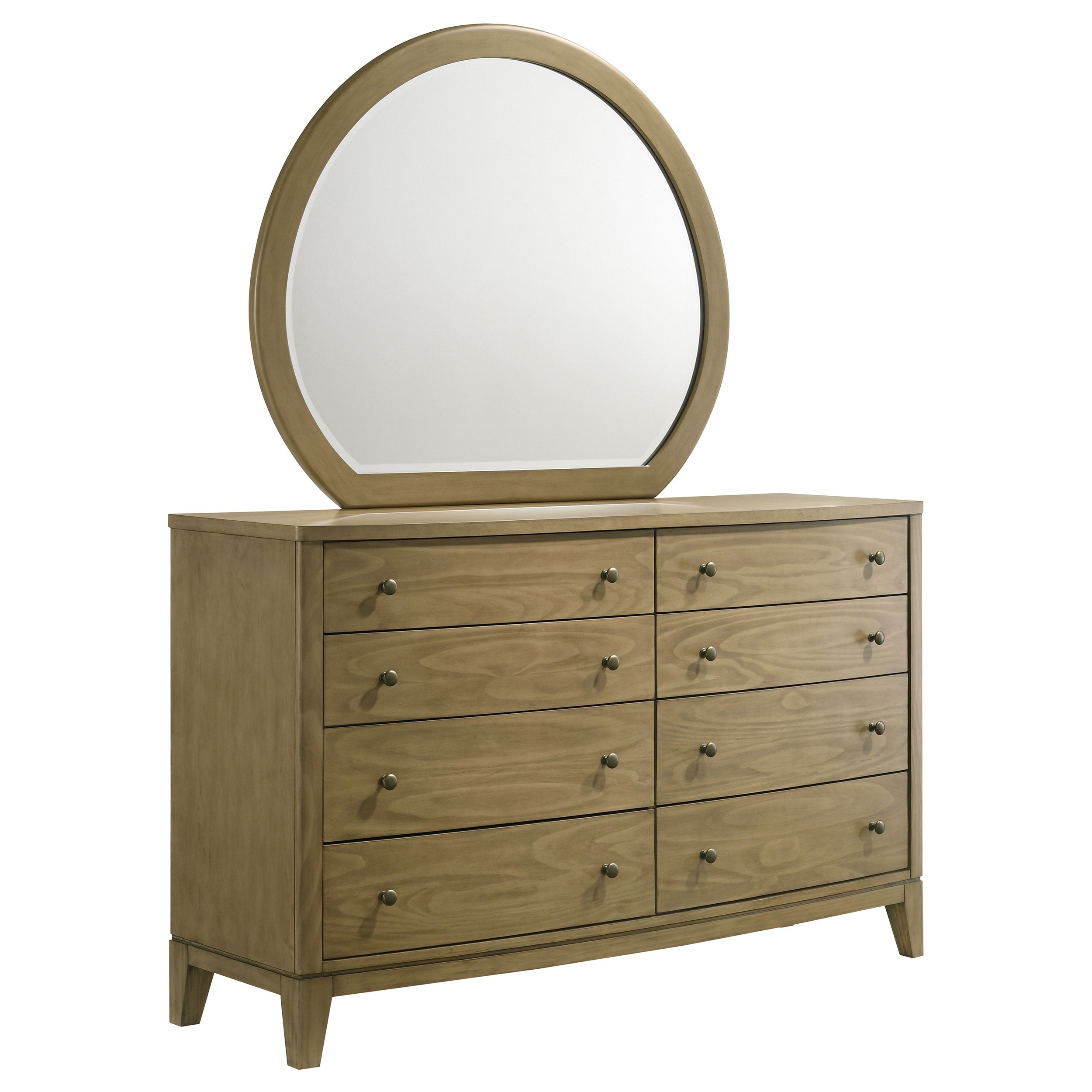 Dar Furniture - Coaster - Granada 8-drawer Dresser and Mirror Natural Pine - 224923M