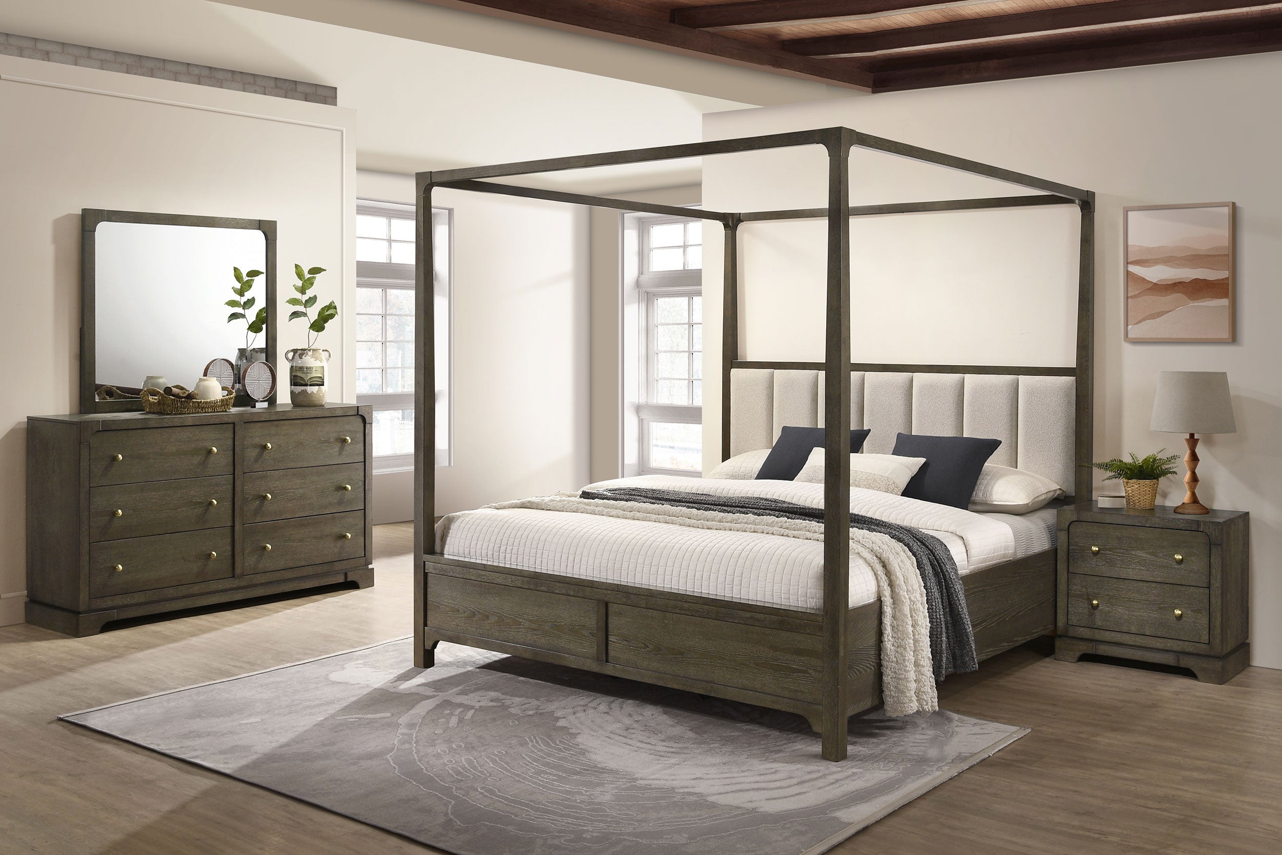 Dar Furniture - Coaster - Gran Park 4-piece Eastern King Bedroom Set Dark Cocoa - 224931KE-S4