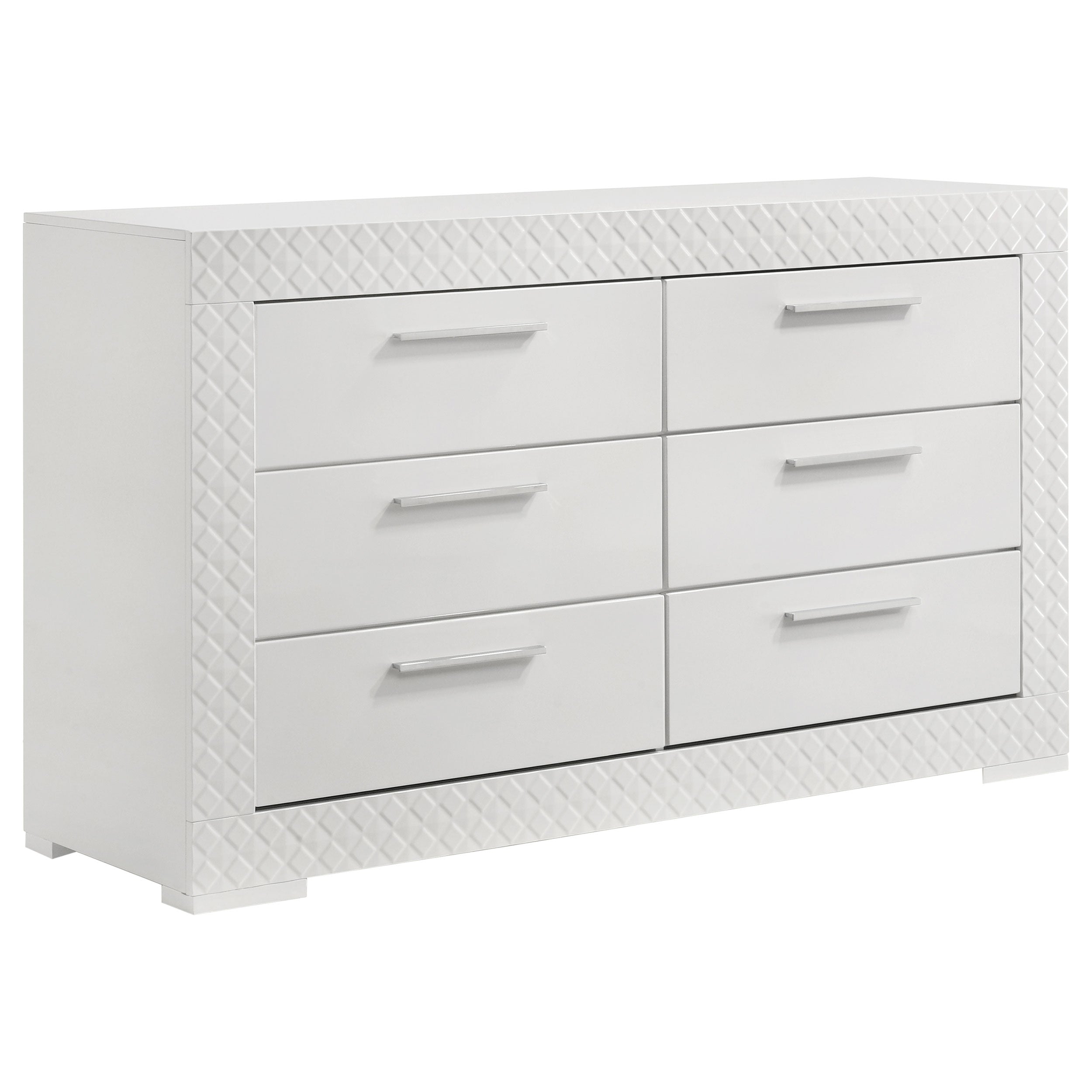 Dar Furniture - Coaster - Ives 6-drawer Dresser Cabinet White High Gloss - 224943