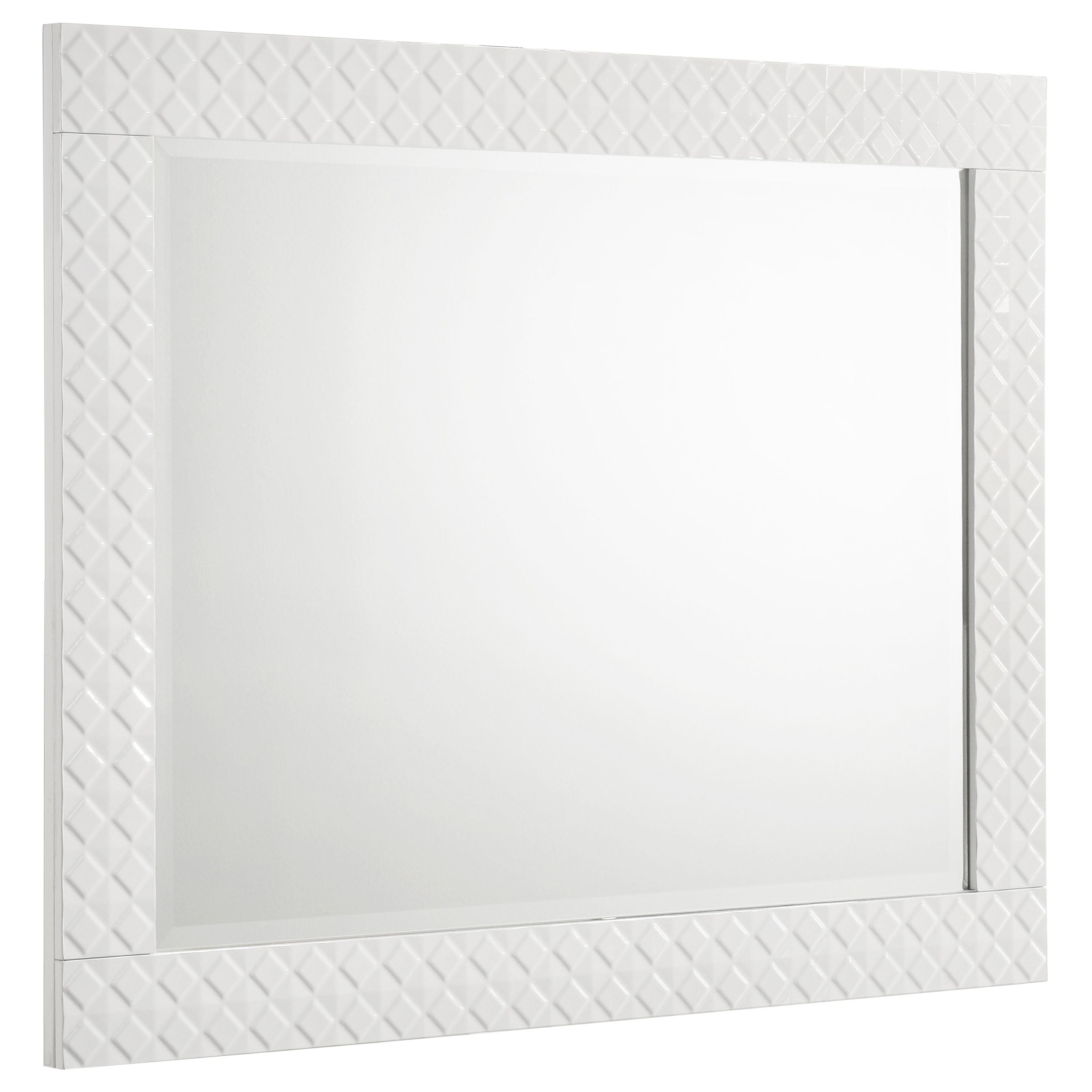 Dar Furniture - Coaster - Ives Dresser Mirror White High Gloss - 224944