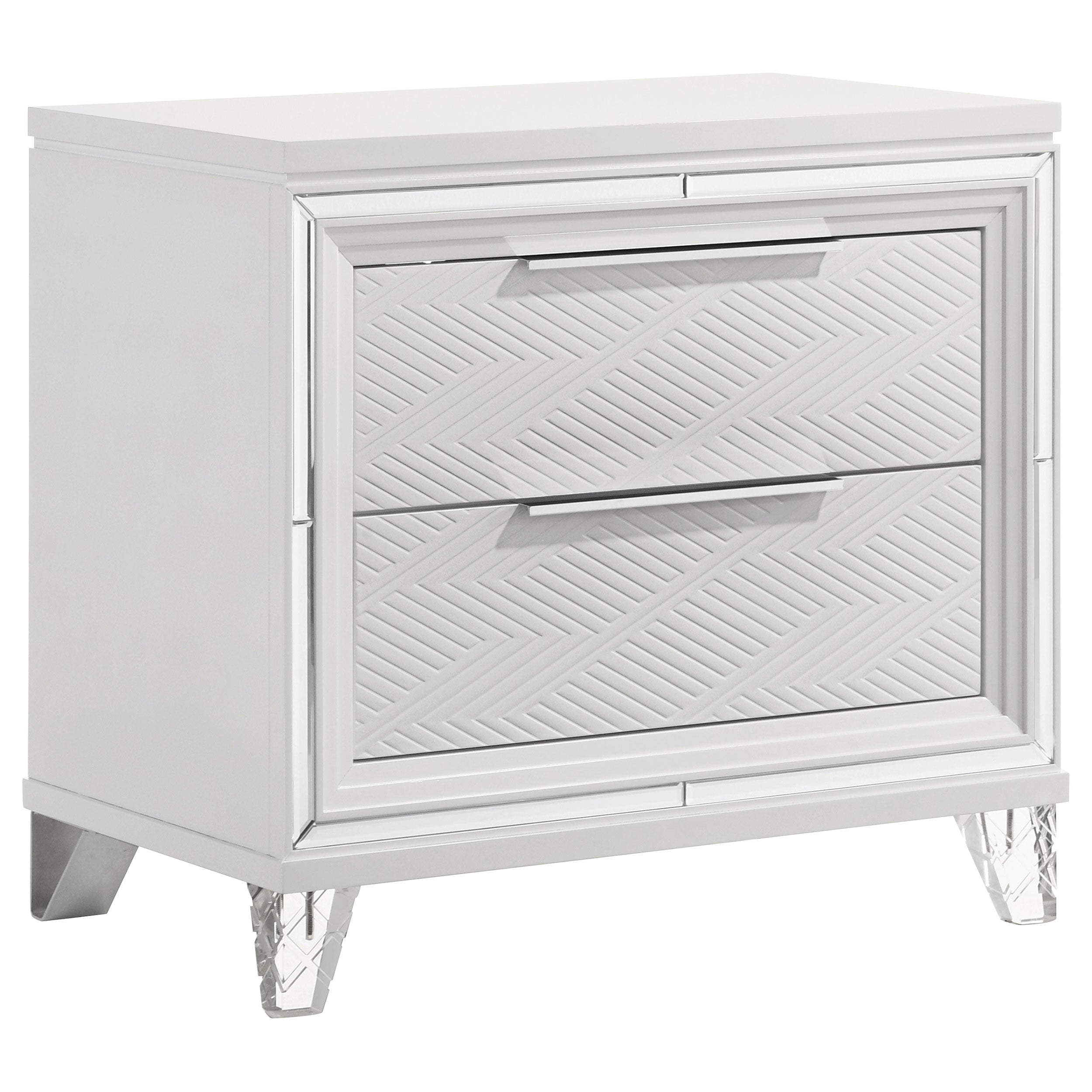 Dar Furniture - Coaster - Marmore 2-drawer Nightstand Bedside Table White - 224962