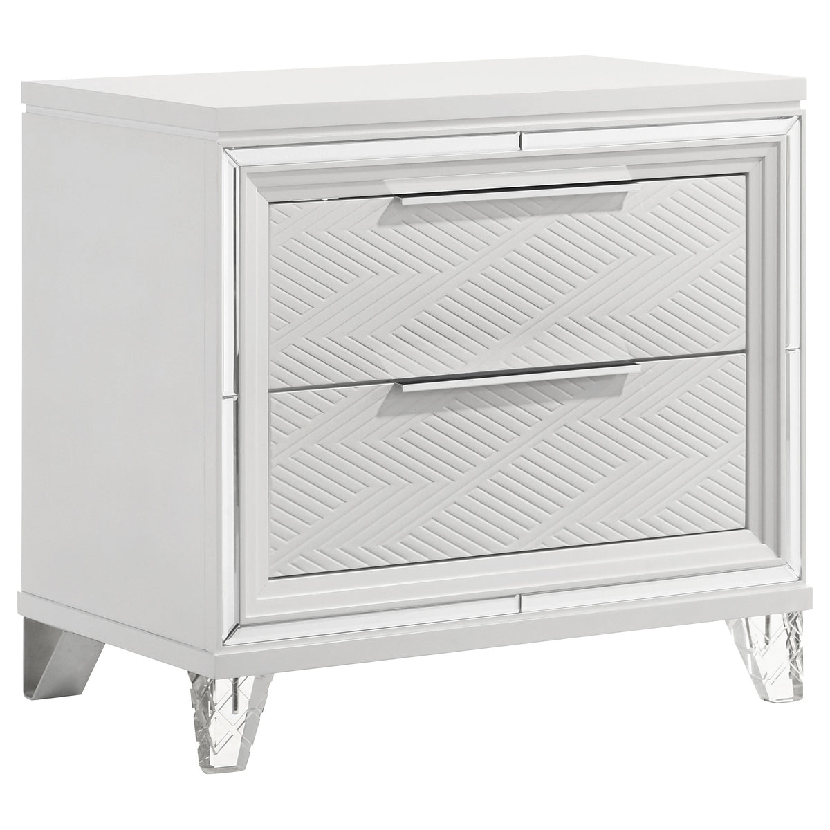 Dar Furniture - Coaster - Marmore 2-drawer Nightstand Bedside Table White - 224962