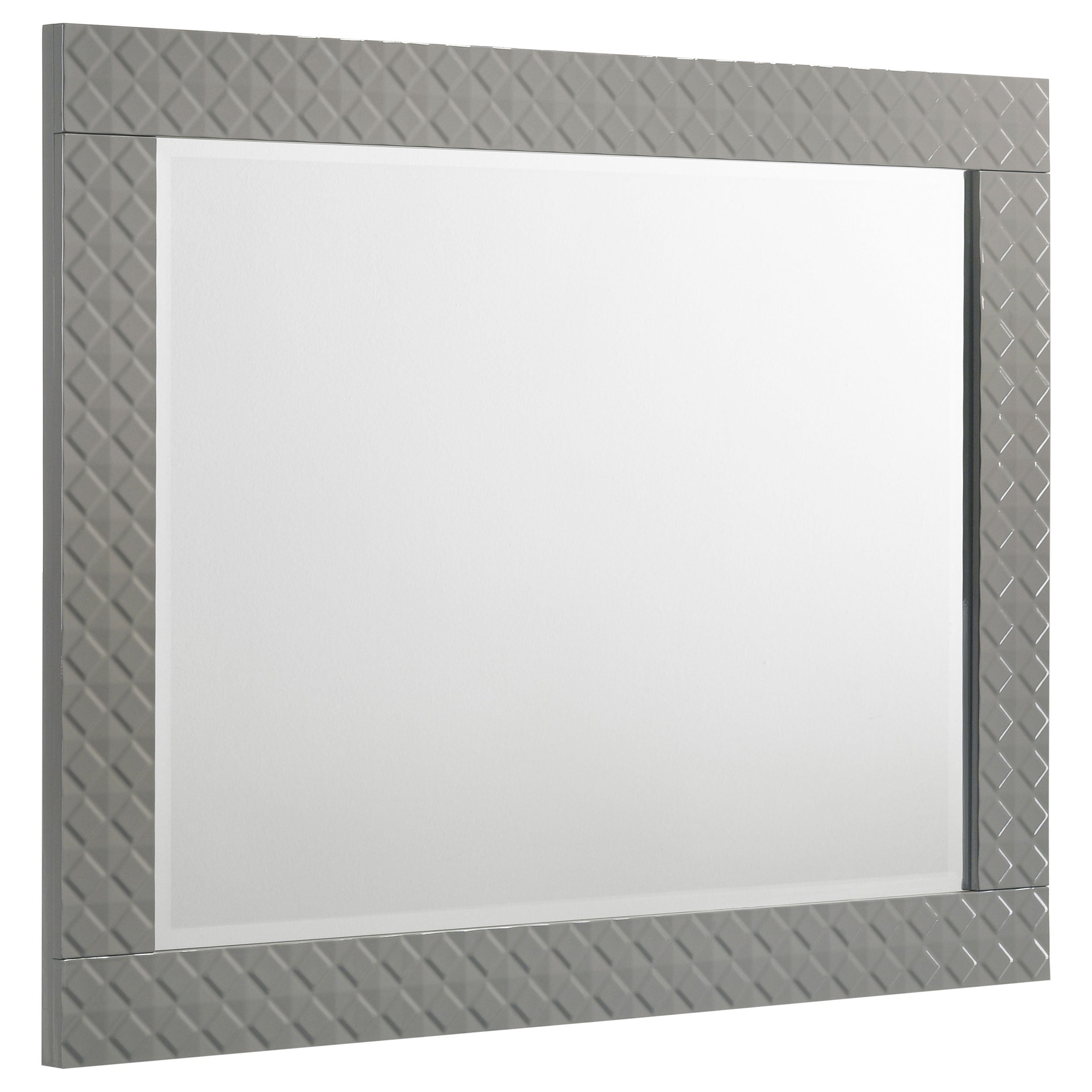 Dar Furniture - Coaster - Ives Dresser Mirror Grey High Gloss - 224974