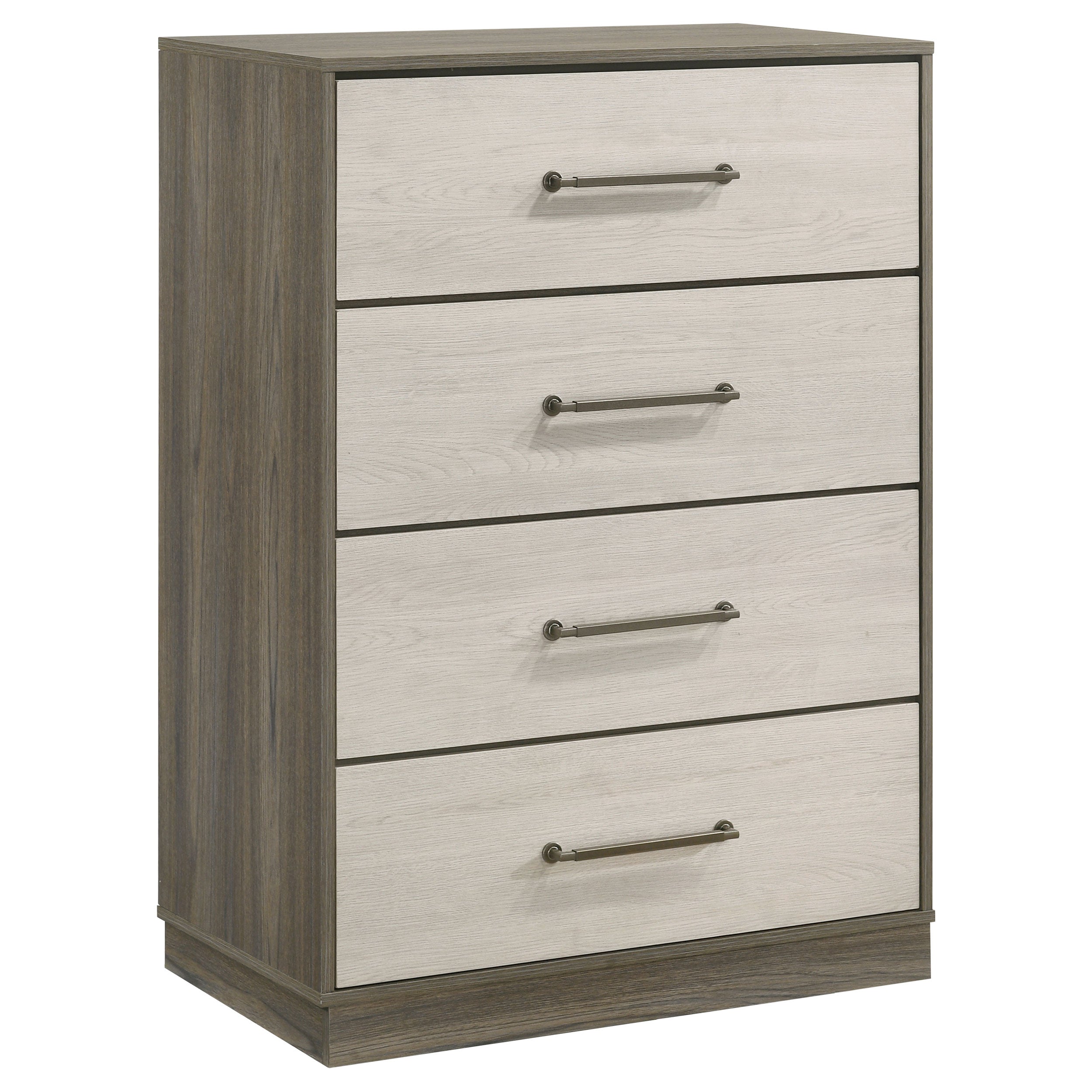 Dar Furniture - Coaster - Fenwick 4-drawer Chest of Drawers Grey Oak - 224985