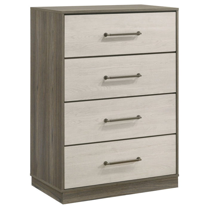 Fenwick 4-drawer Chest of Drawers Grey Oak