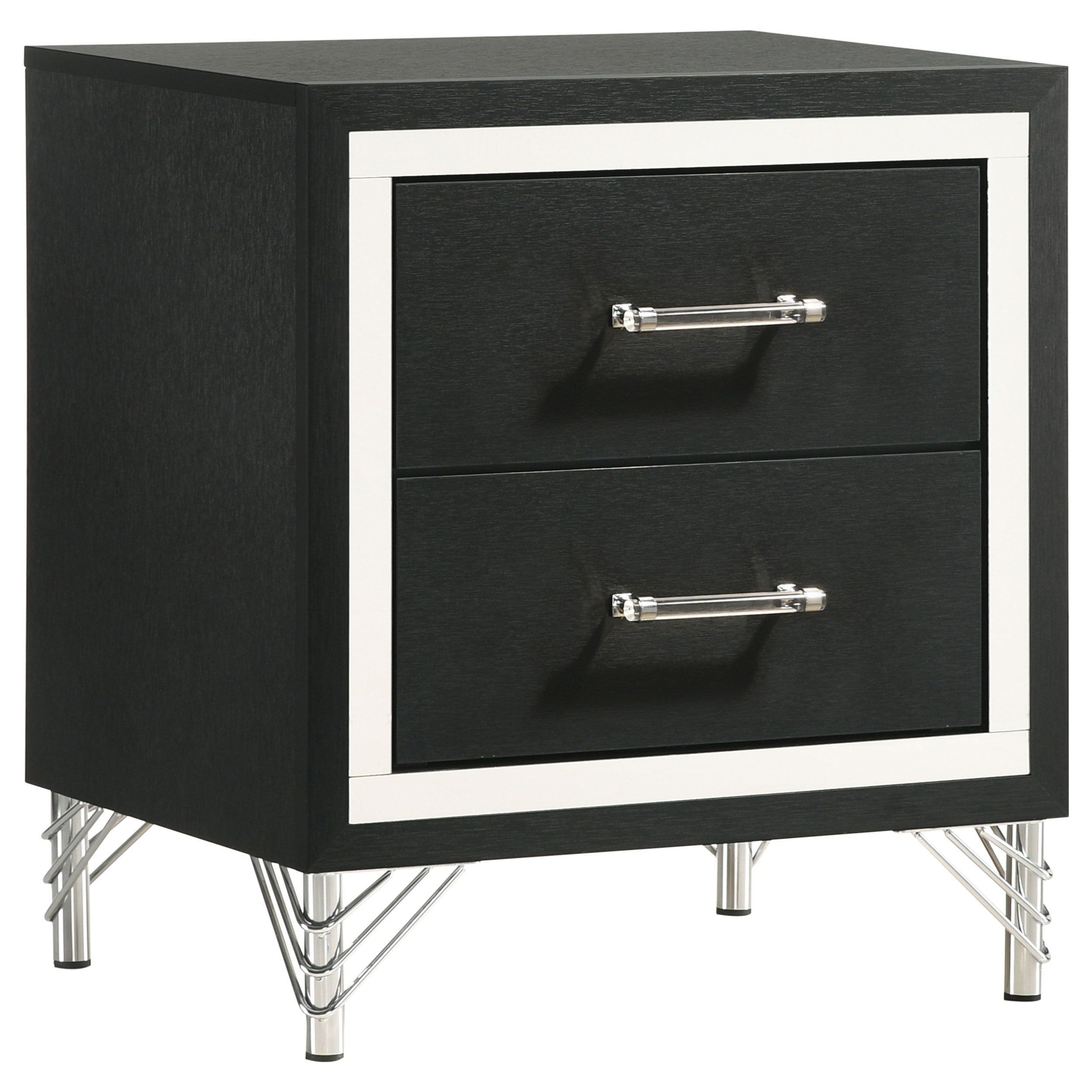 Dar Furniture - Coaster - Lucia 2-drawer Nightstand Bedside Table Black - 224992